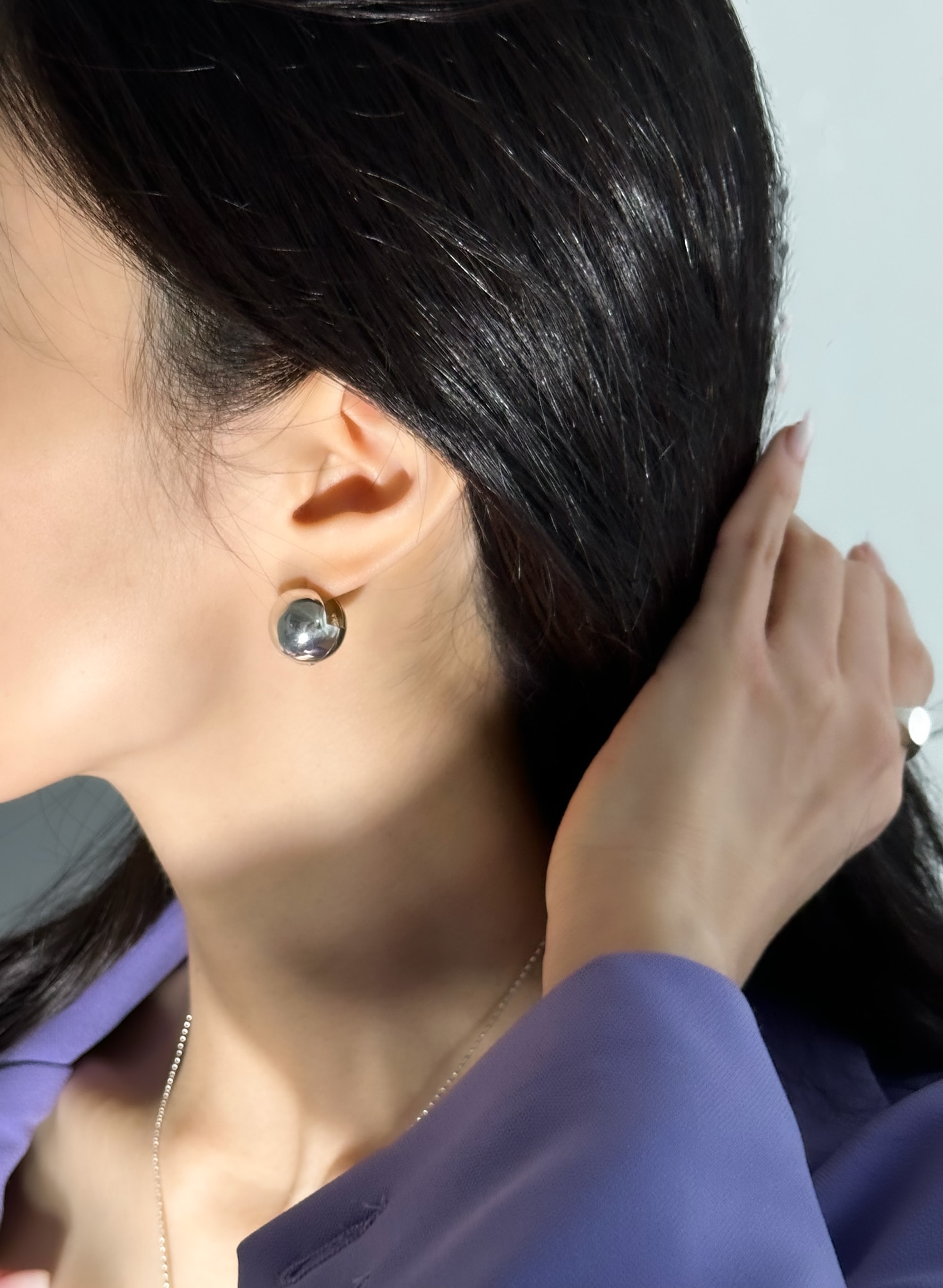 [925 silver] 303.Giant ball earring / EARRING