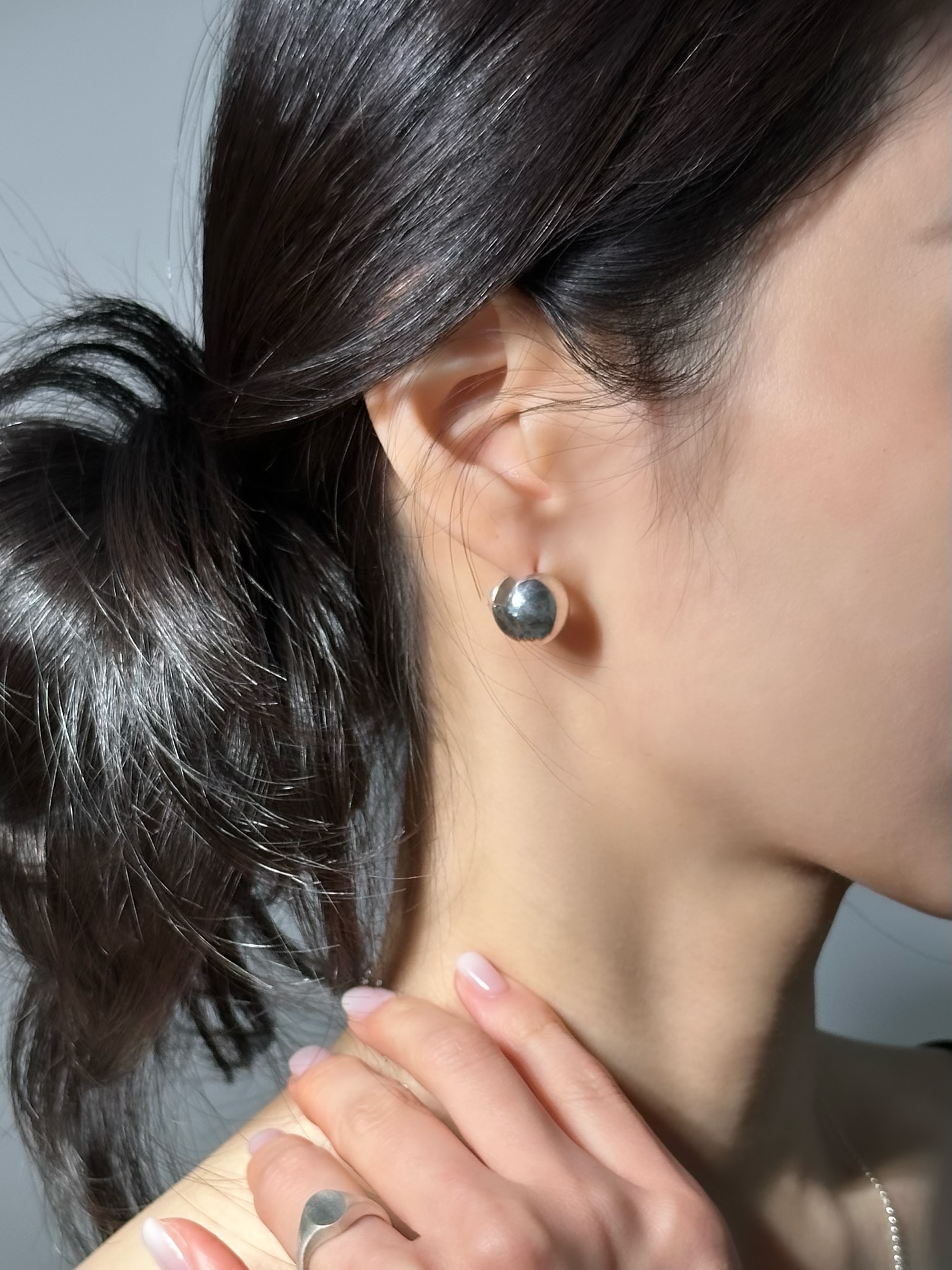 [925 silver] 303.Giant ball earring / EARRING