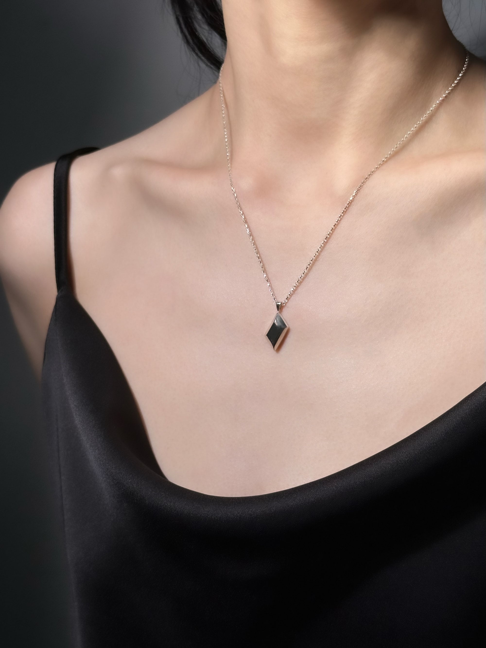 [925 silver] 402.Parallelogram necklace / NECKLACE