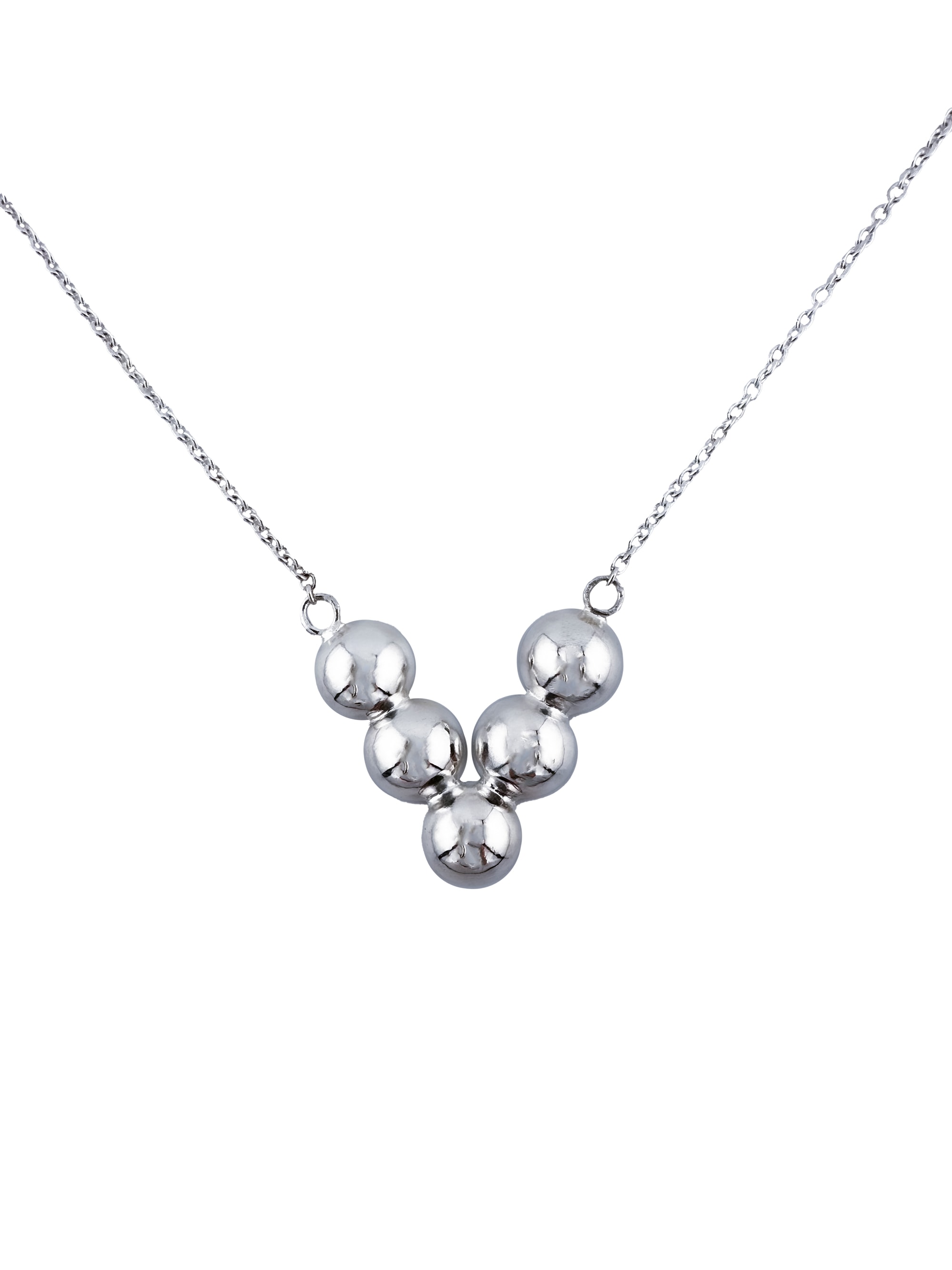 [925 silver] 404.Silver Orb V necklace / NECKLACE