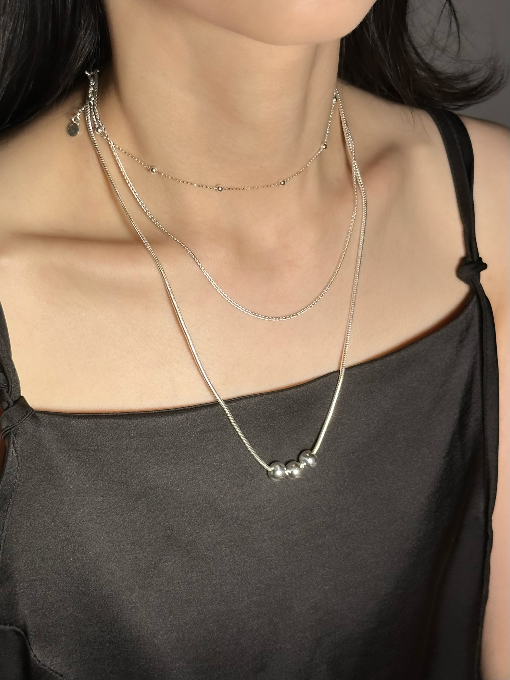 [925 silver] 405.Silver wave necklace_은빛 물결 목걸이 / NECKLACE