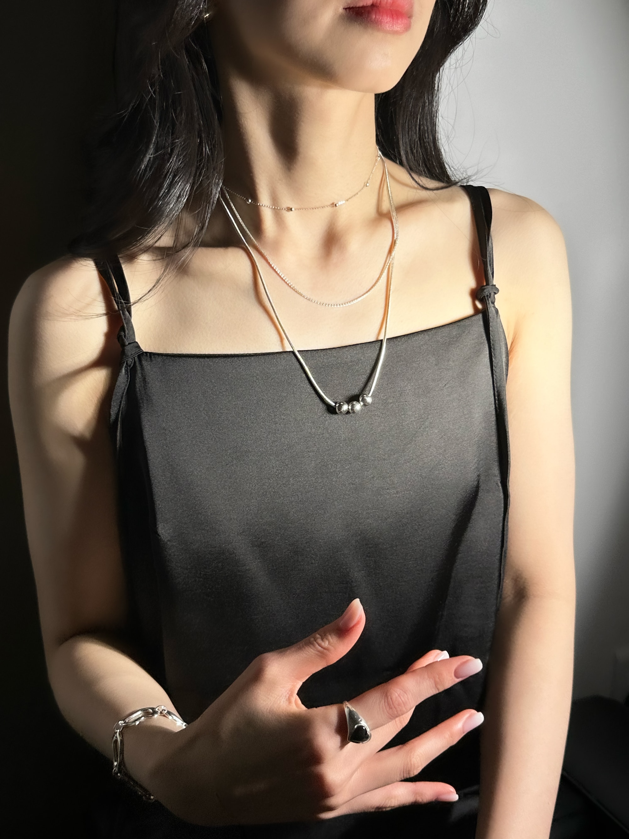 [925 silver] 405.Silver wave necklace_은빛 물결 목걸이 / NECKLACE