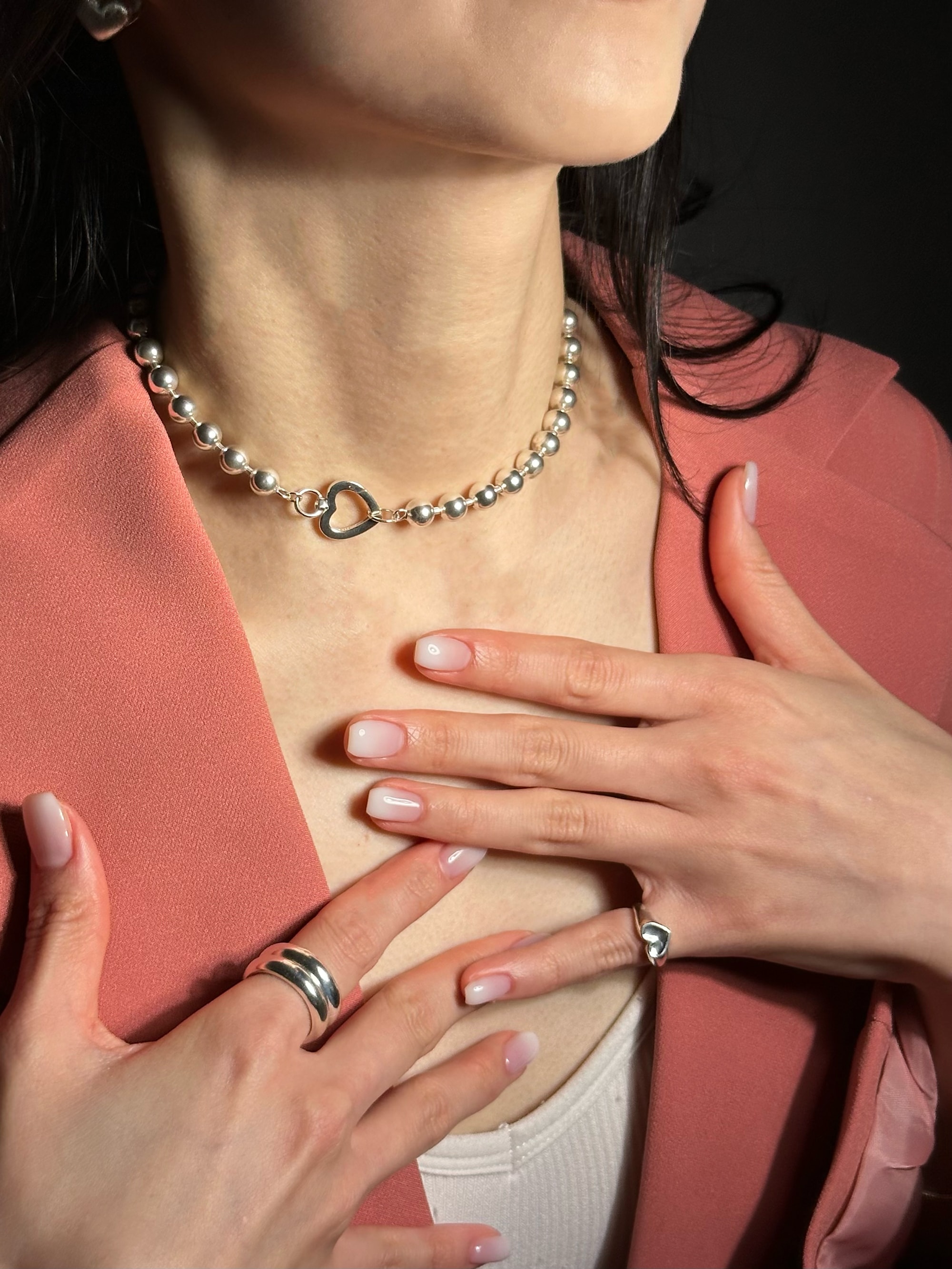 [925 silver] 406.Bold ball choke / NECKLACE