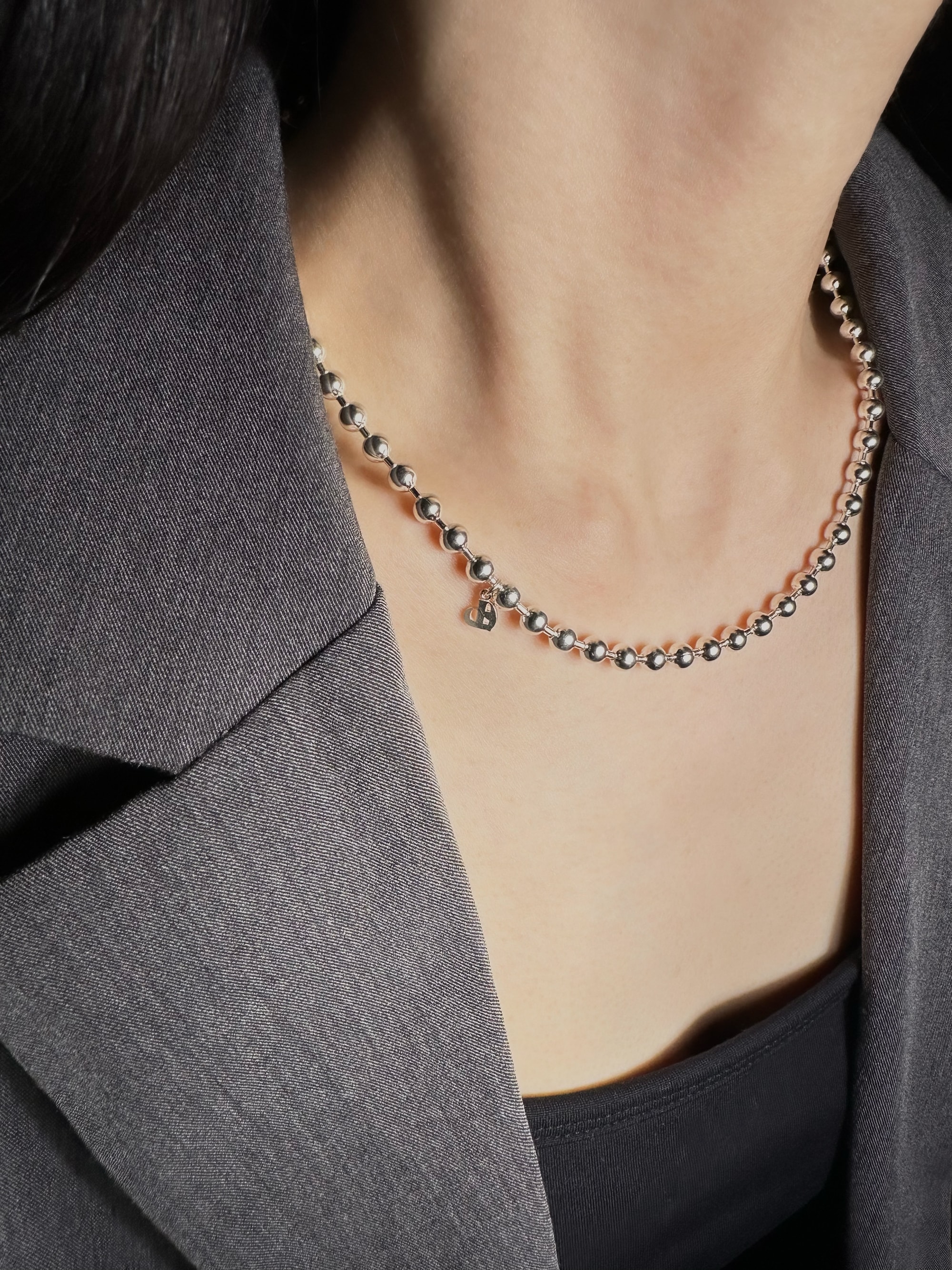 [925 silver] 407.Désir cham mini ball necklace / NECKLACE