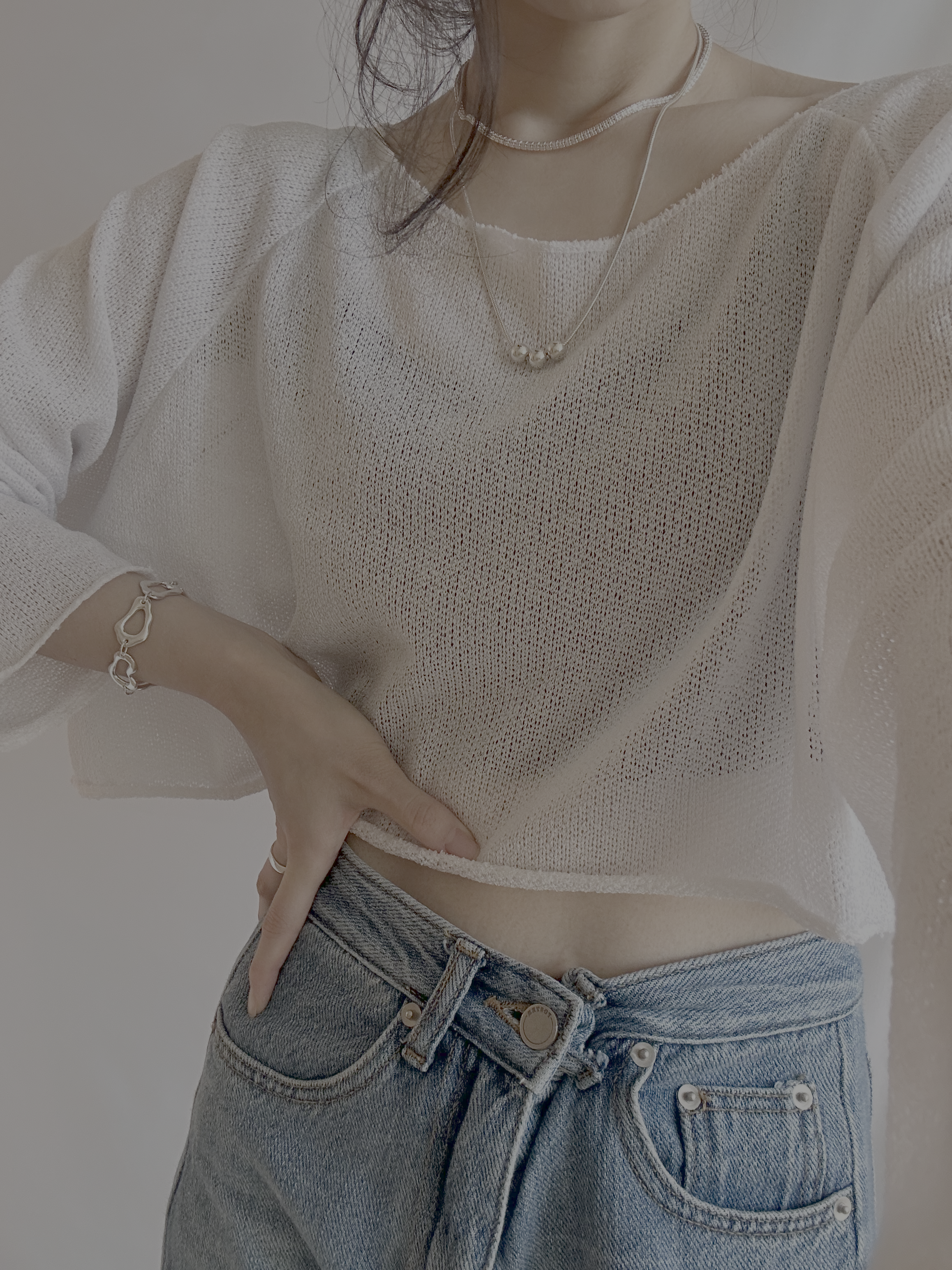 [925 silver] 403.Triple ball necklace / NECKLACE