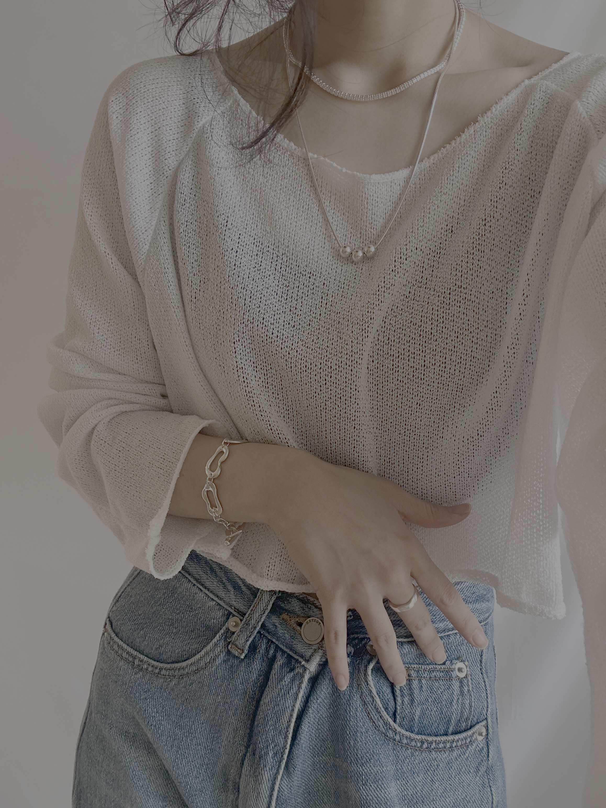 [925 silver] 403.Triple ball necklace / NECKLACE