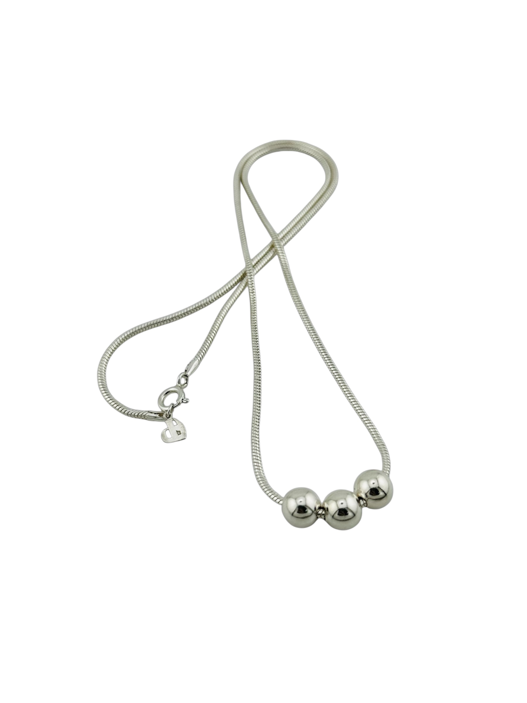 [925 silver] 403.Triple ball necklace / NECKLACE