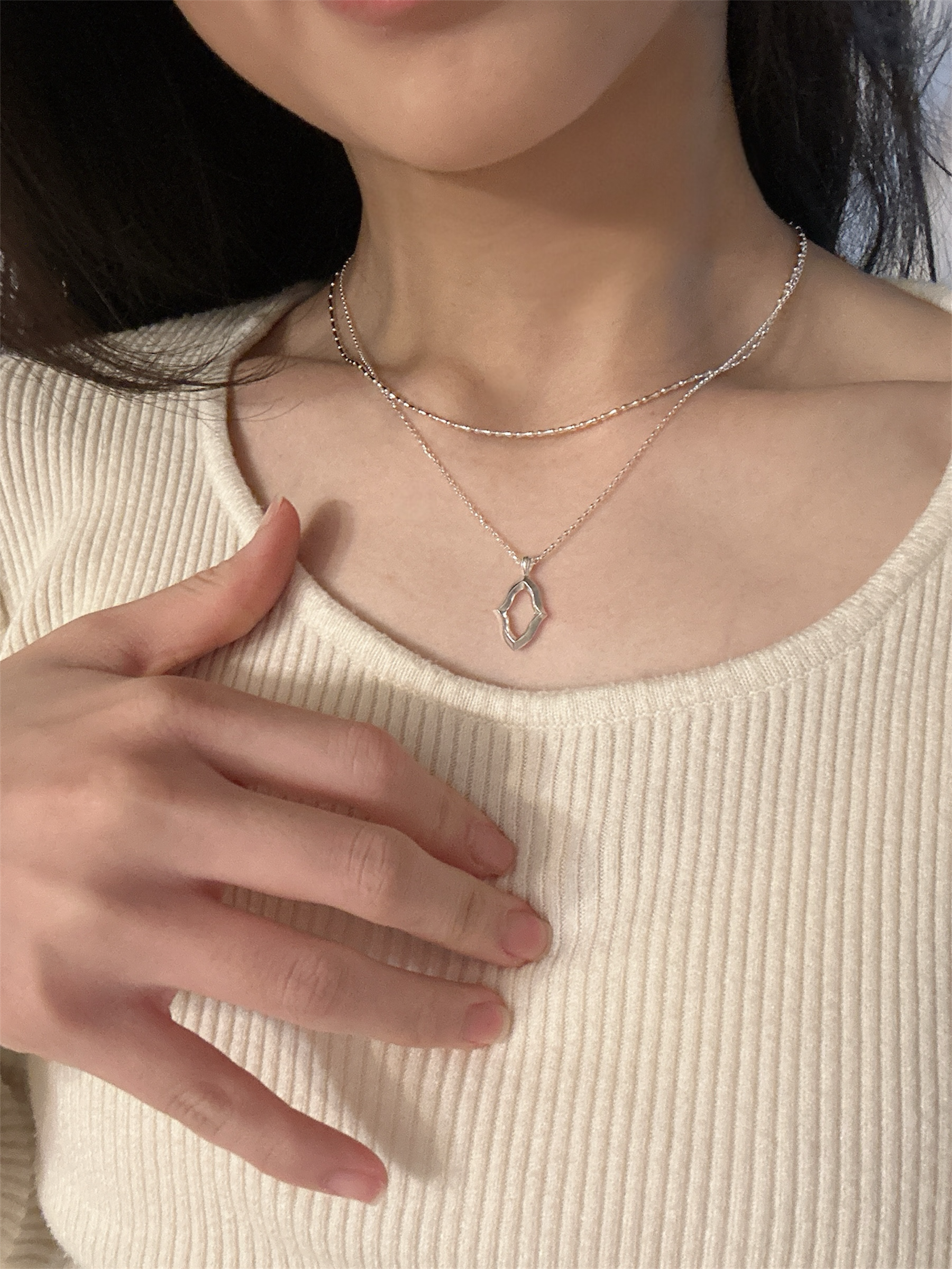[925 silver] 420.Focus necklace / NECKLACE