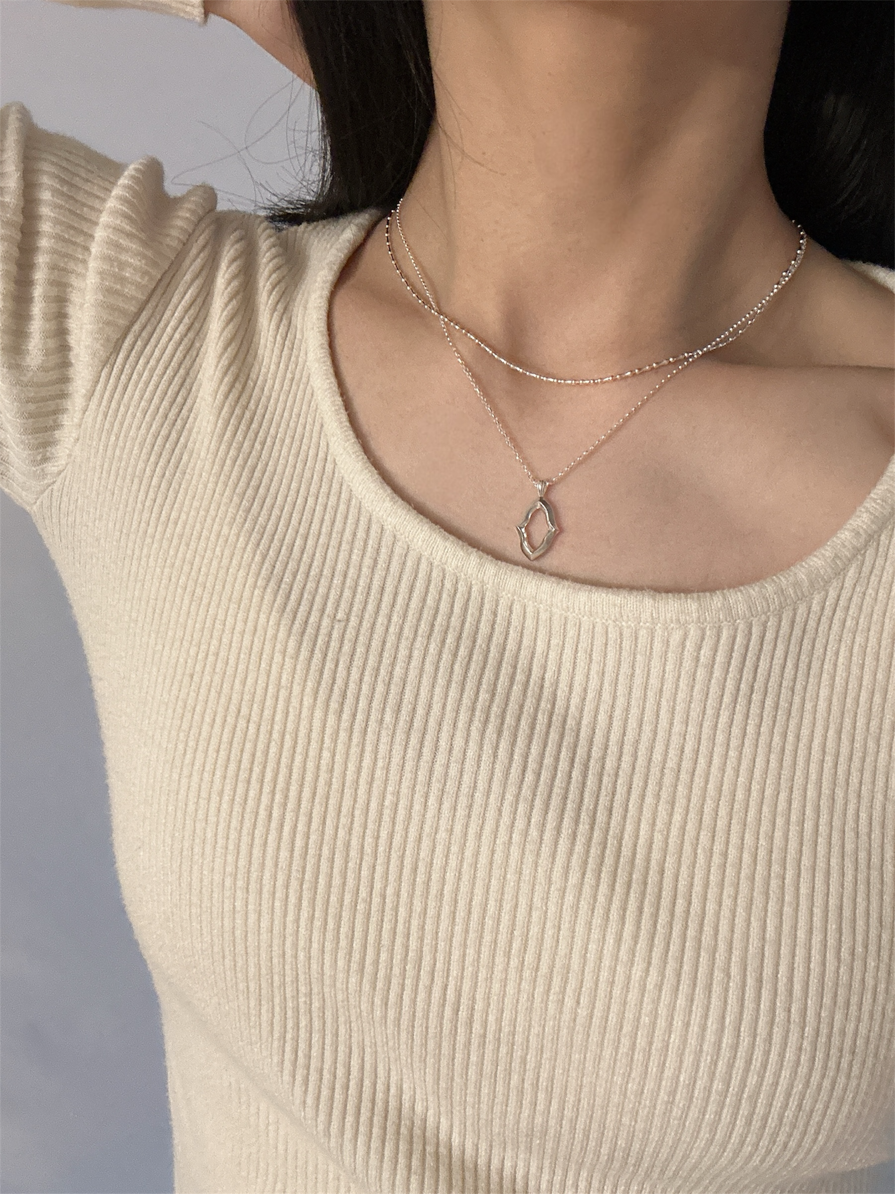[925 silver] 420.Focus necklace / NECKLACE