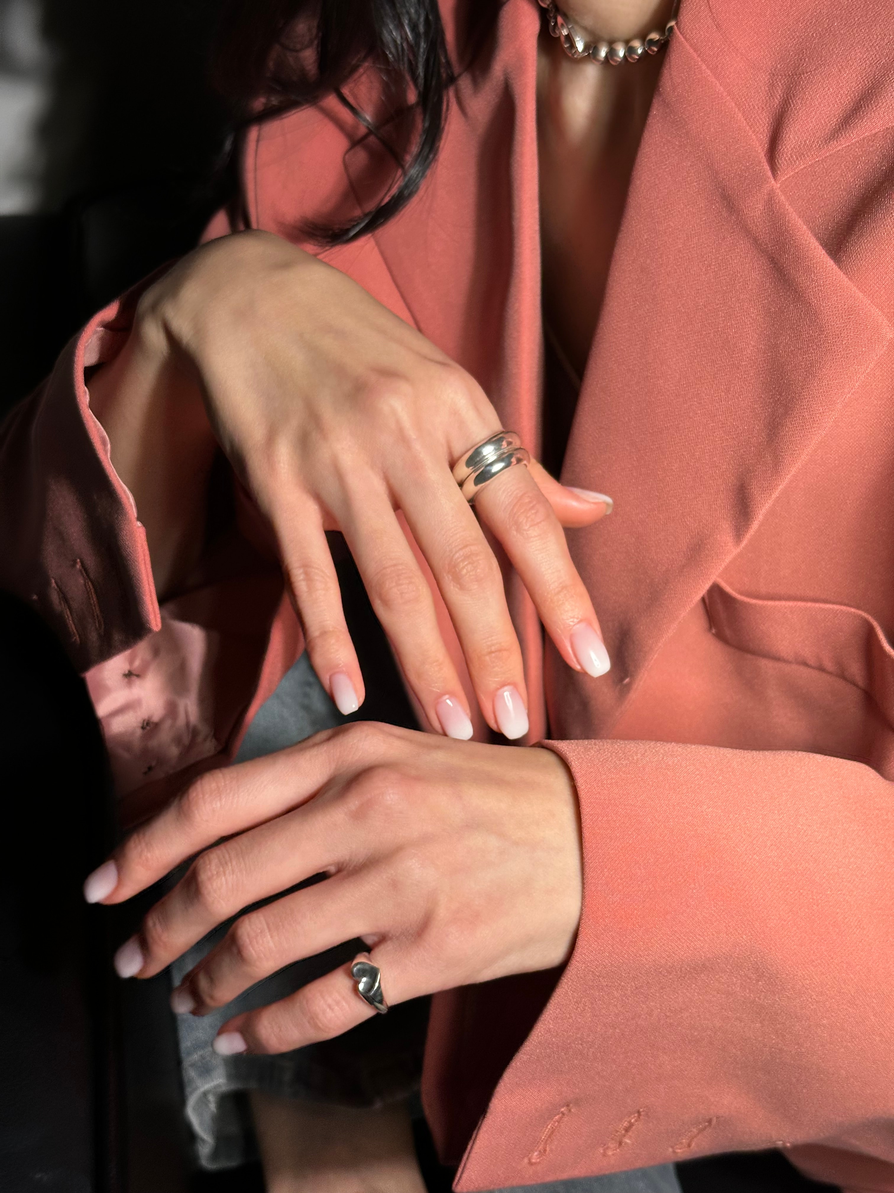 [925 silver] 103.Heart pinky ring / RING