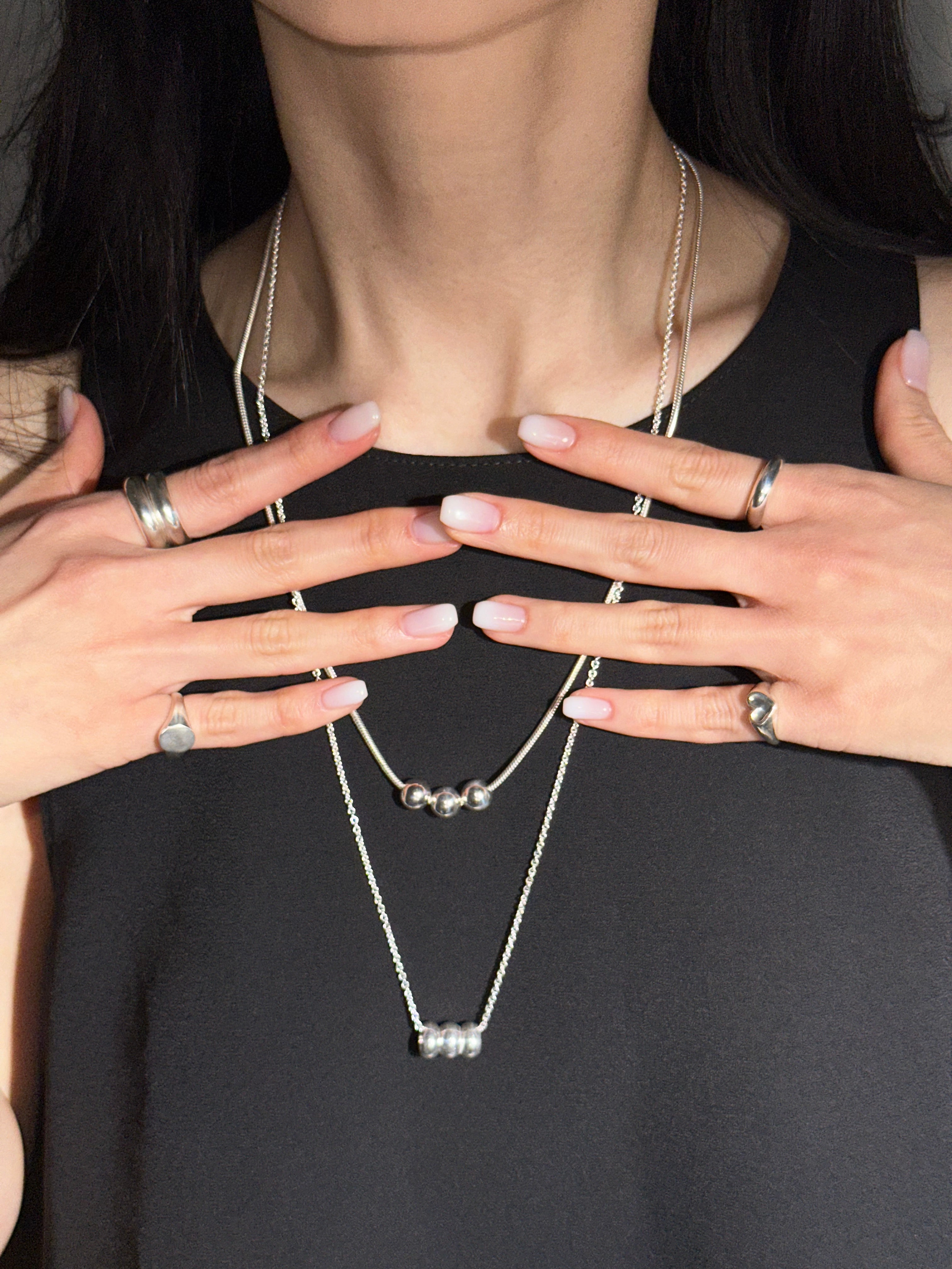 [925 silver] 103.Heart pinky ring / RING