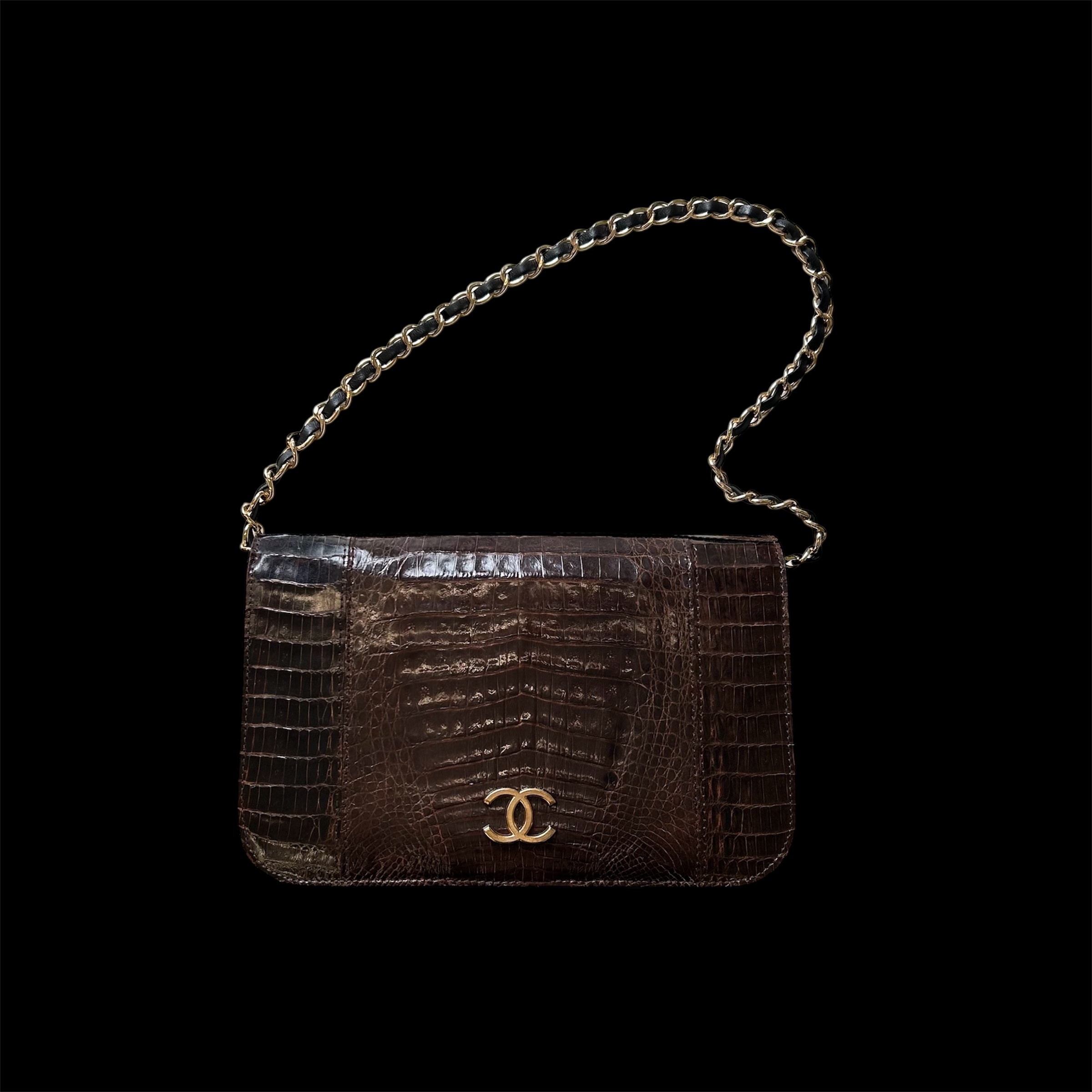 GENUINE vintage crocodile bag X hanger CC objet no.50
