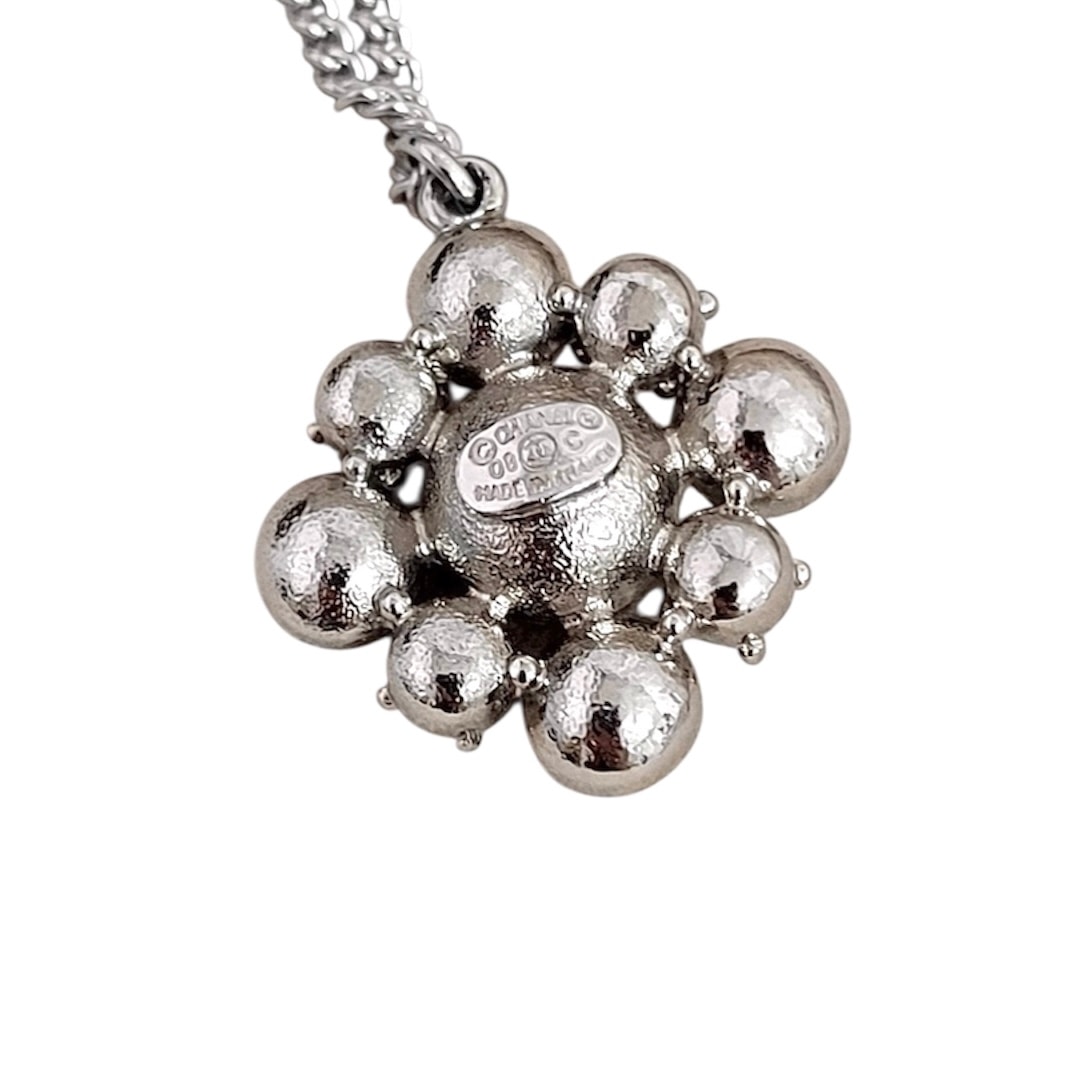 2008 vintage CHANEL crystal CC pendant necklace