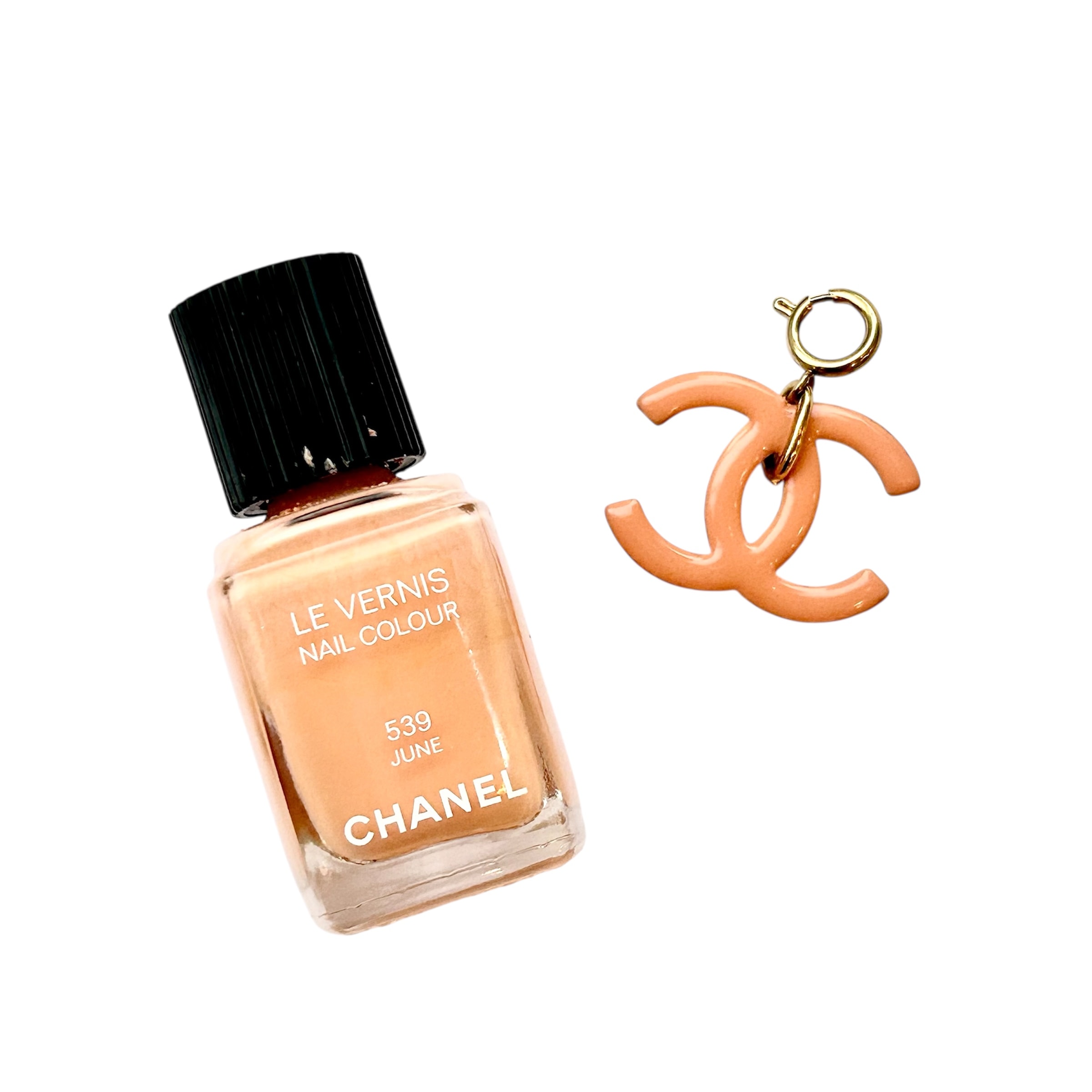 CHANEL hanger CC double-side charm & necklace