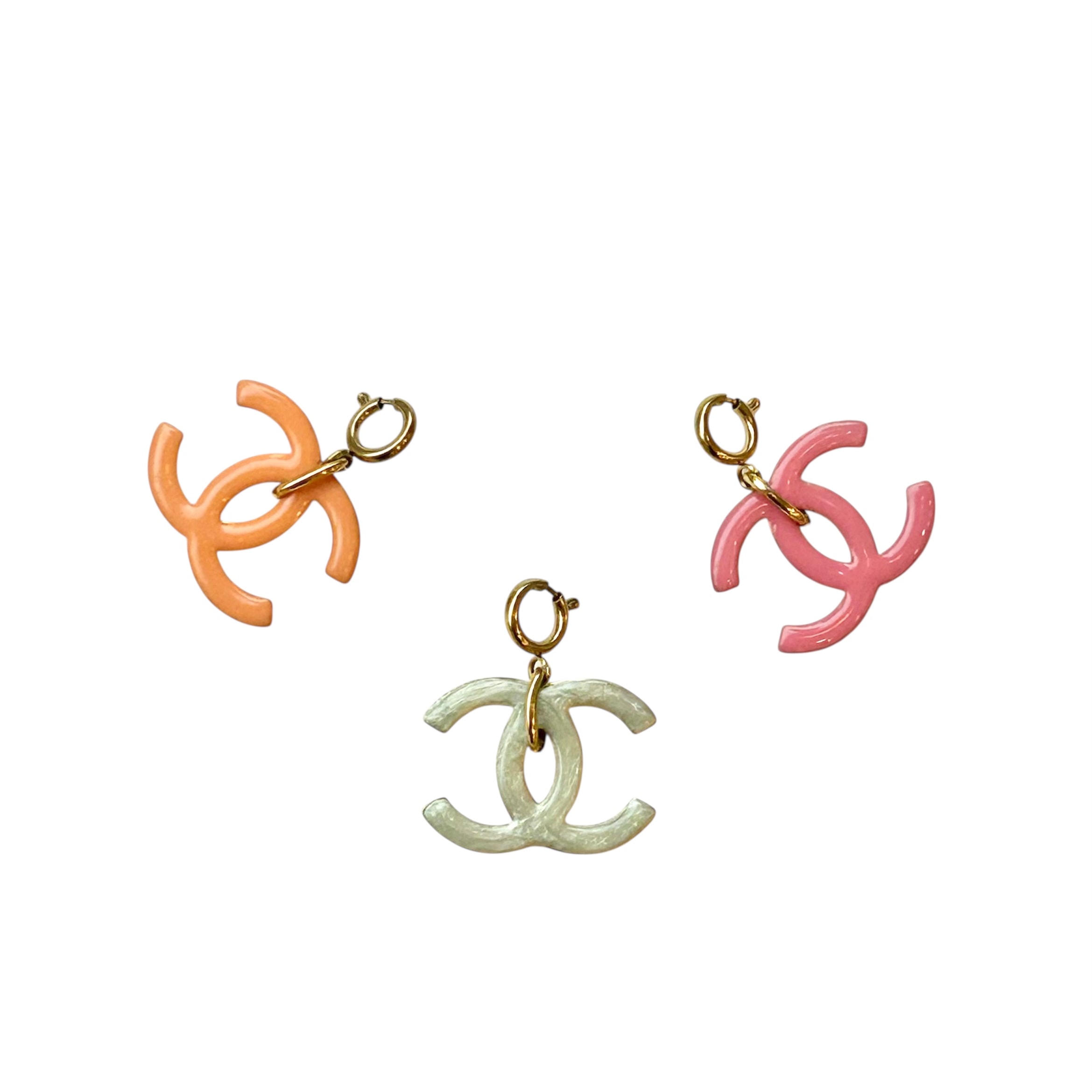 CHANEL hanger CC double-side charm & necklace