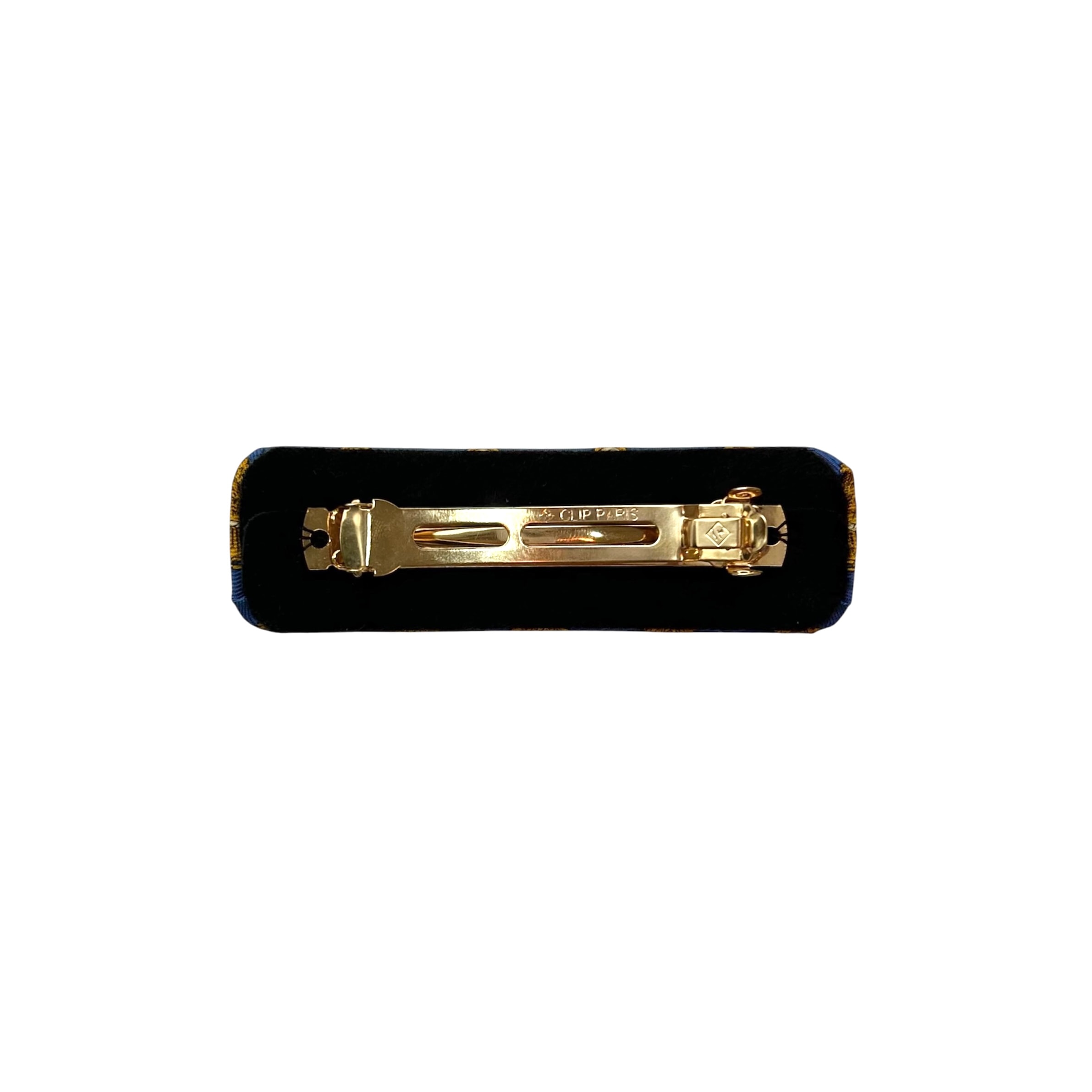 Blue silk golden wheat hair Barrette