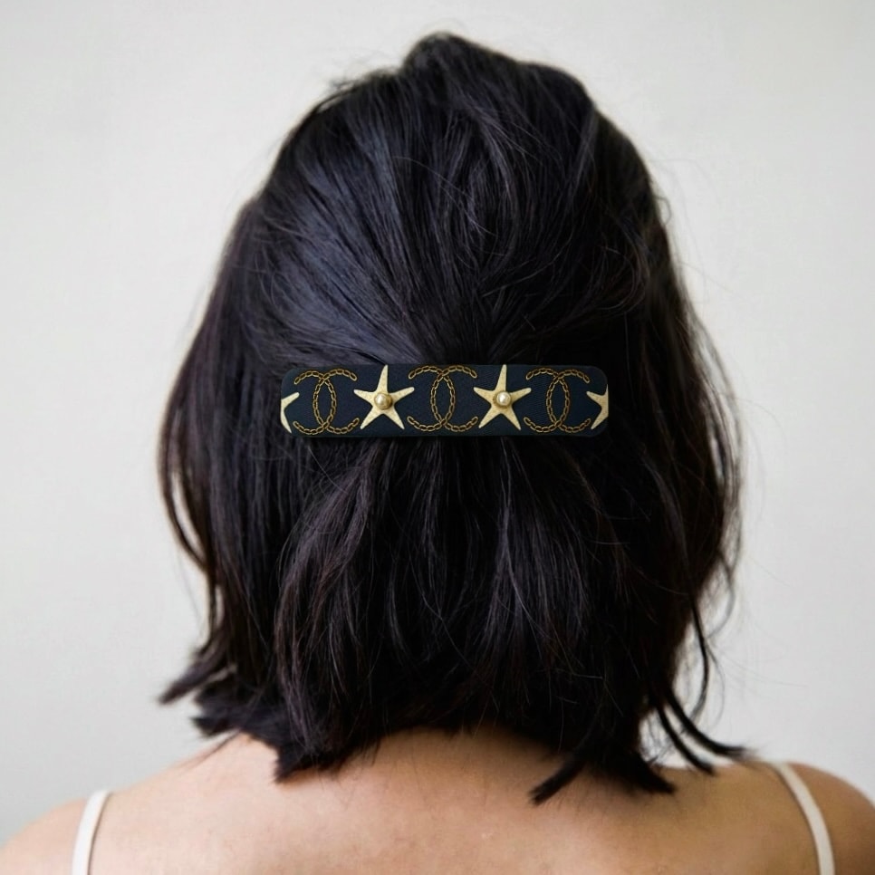 Marine star silk hair Barrette