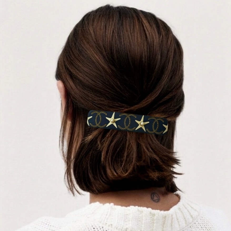 Marine star silk hair Barrette
