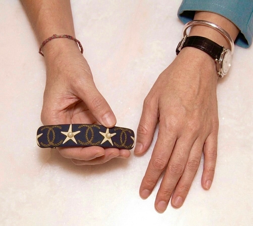 Marine star silk hair Barrette
