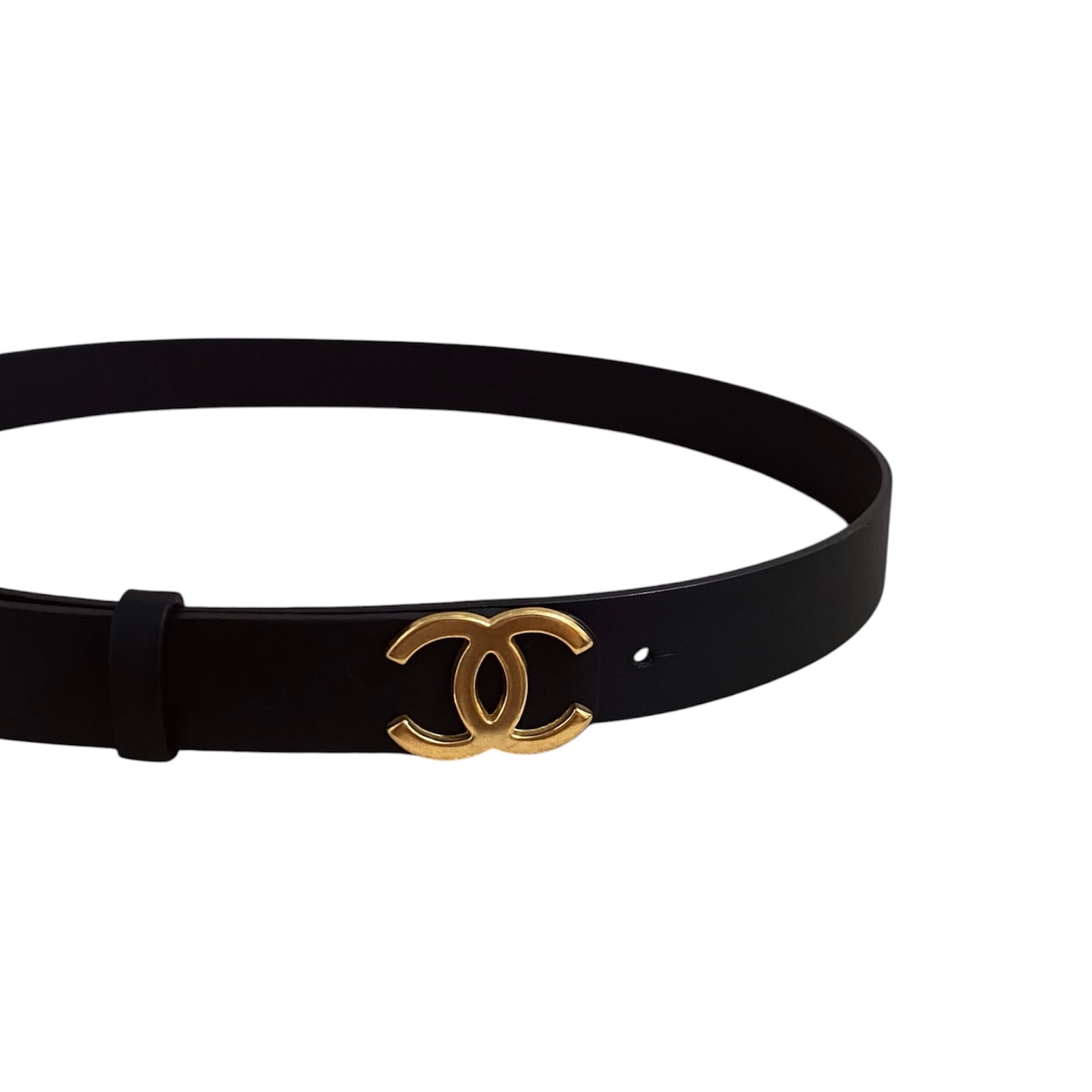 CHANEL hanger CC classic leather belt