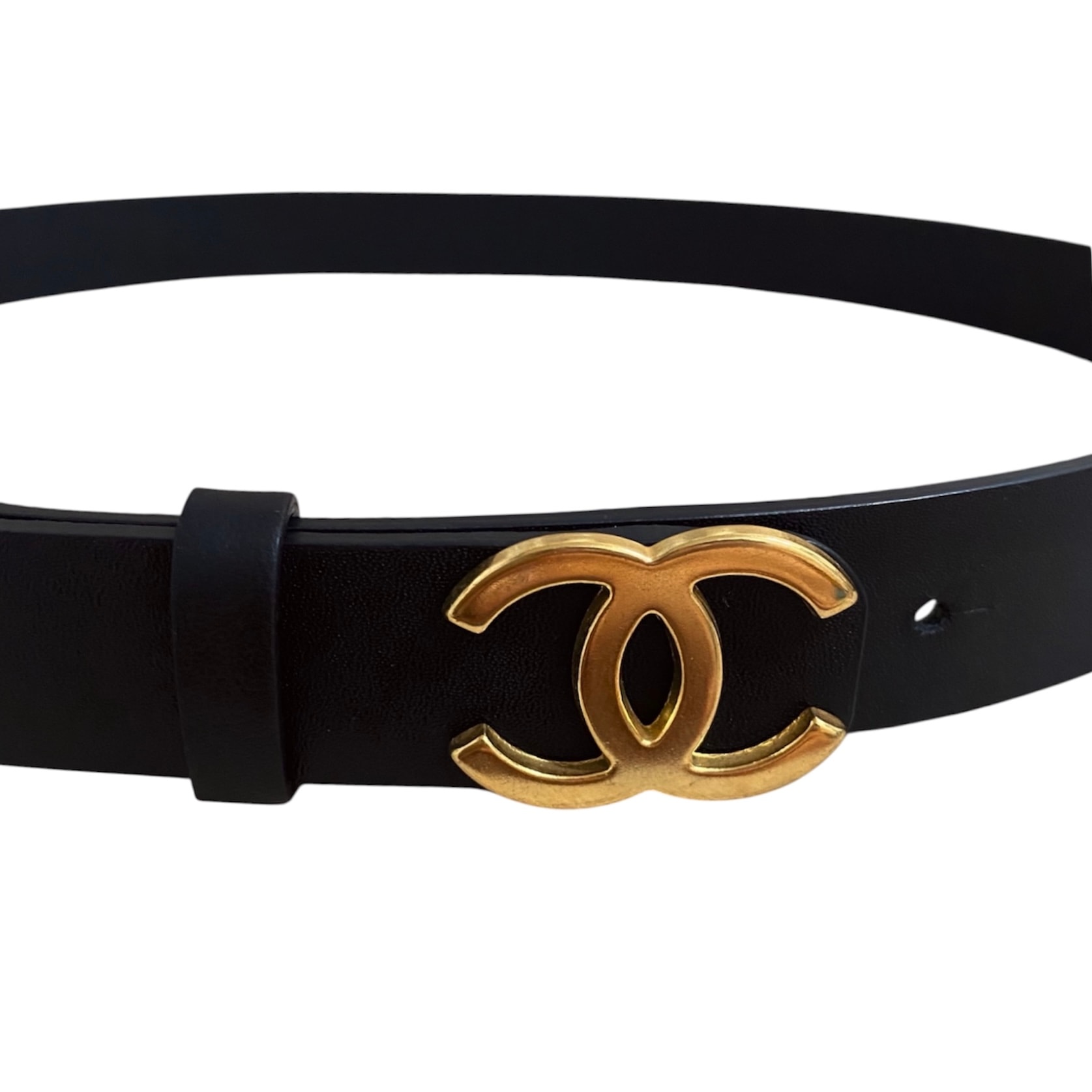 CHANEL hanger CC classic leather belt