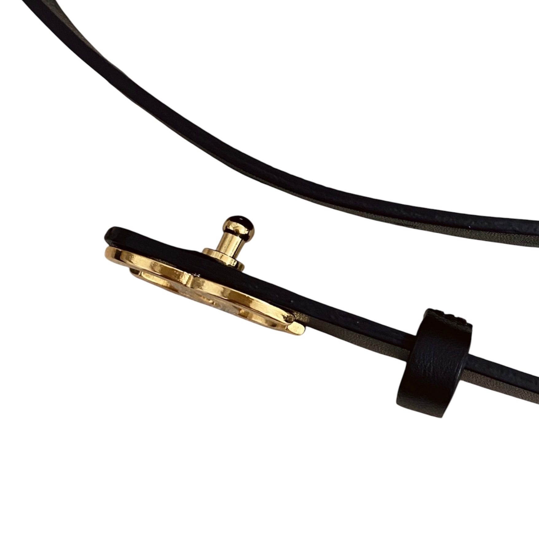 CHANEL hanger CC classic leather belt