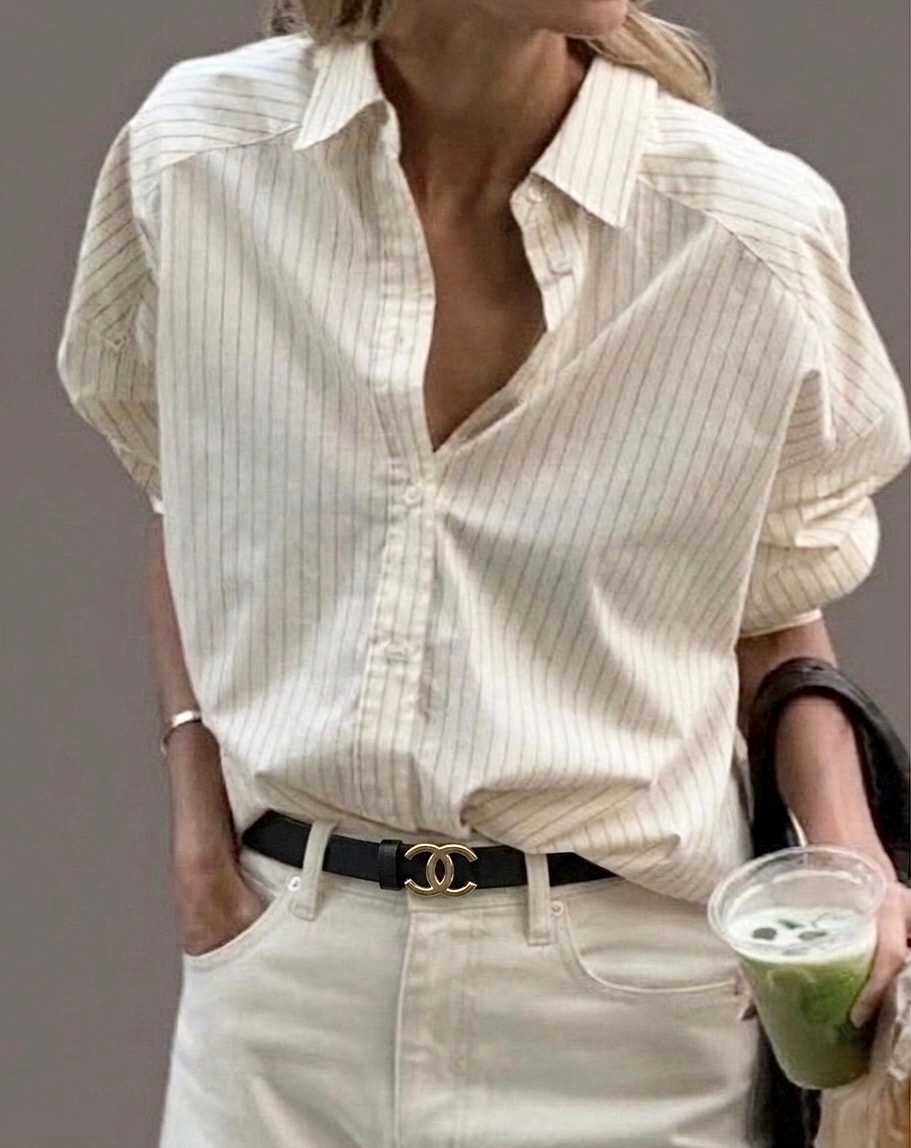 CHANEL hanger CC classic leather belt