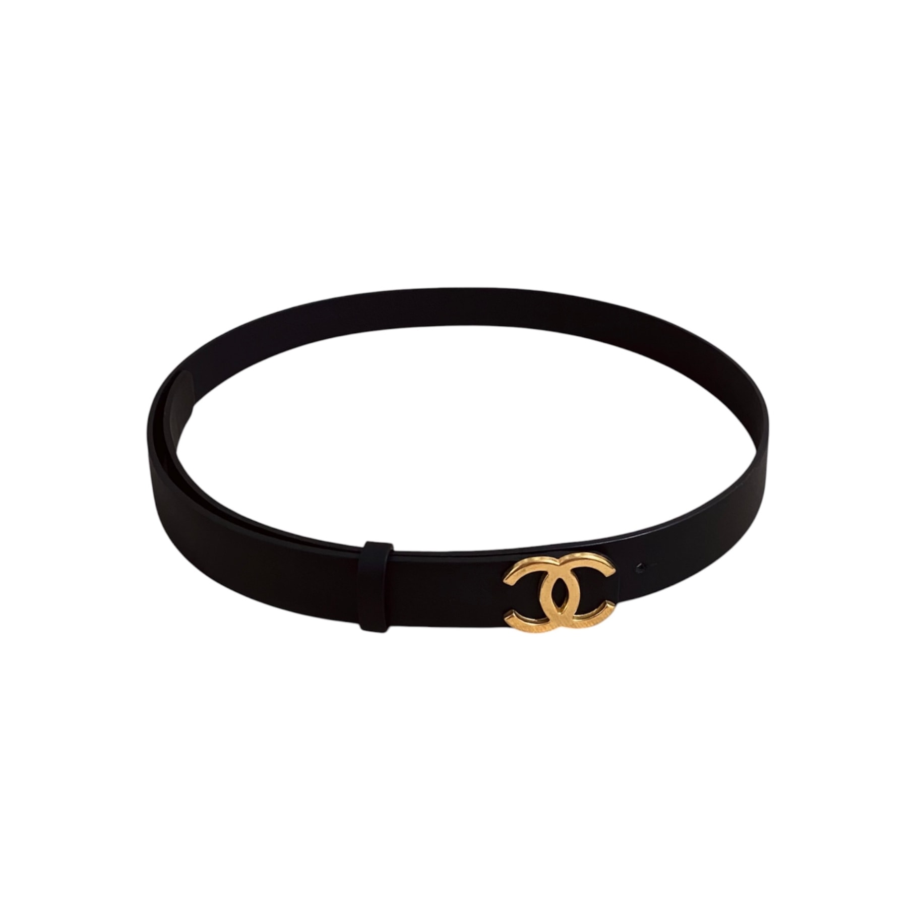 CHANEL hanger CC classic leather belt