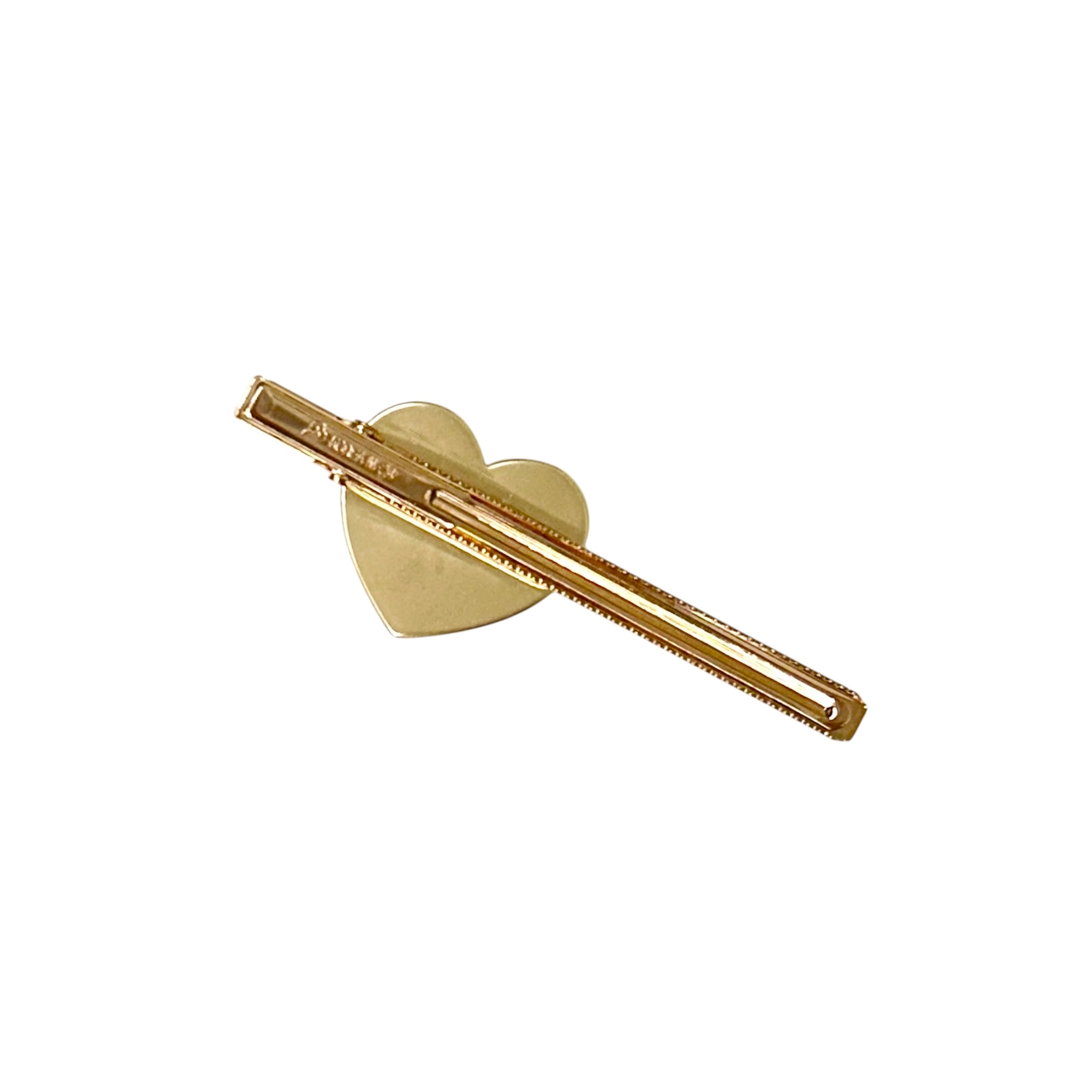 CHANEL holiday heart CC charm hair clip