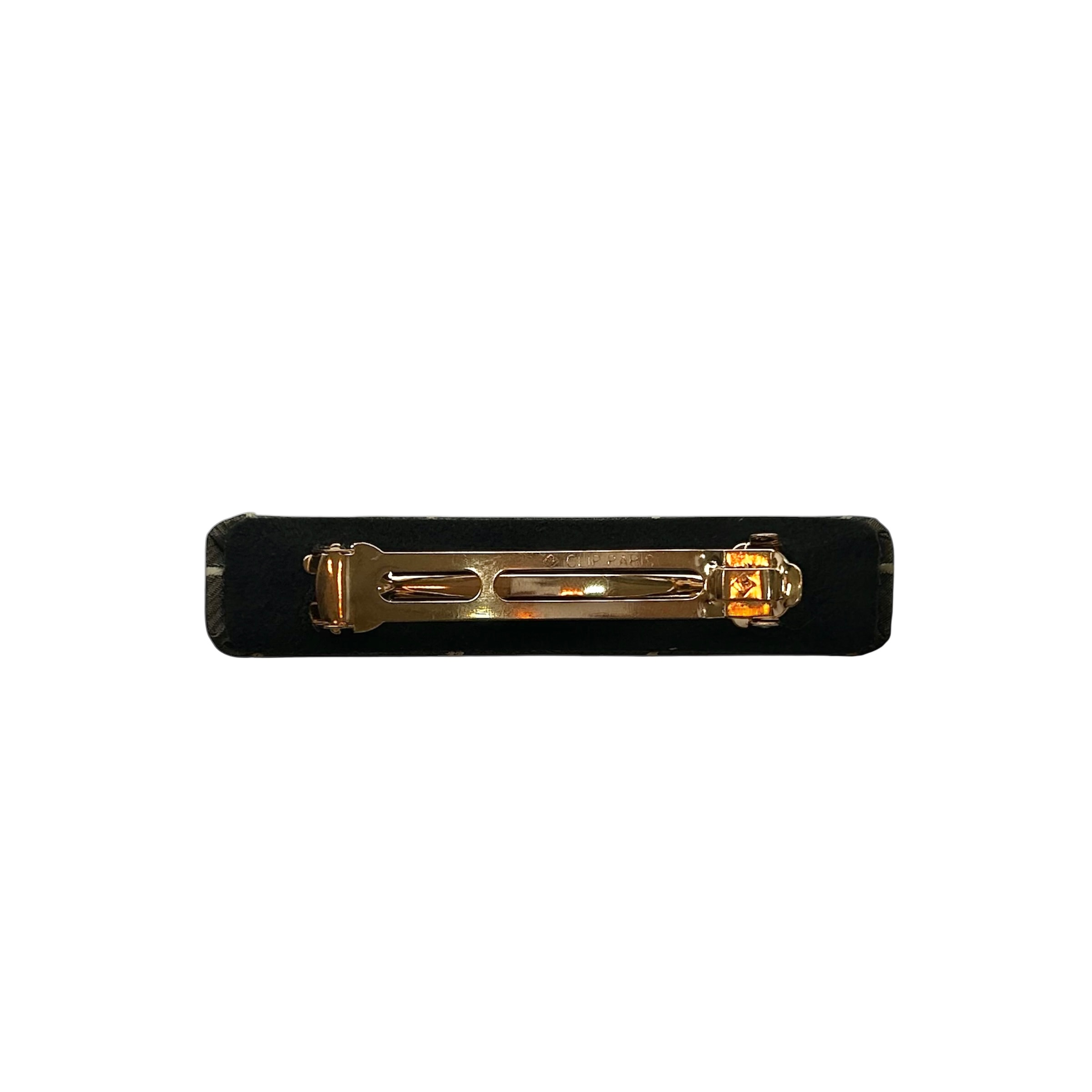 Heritage taupe check hair Barrette