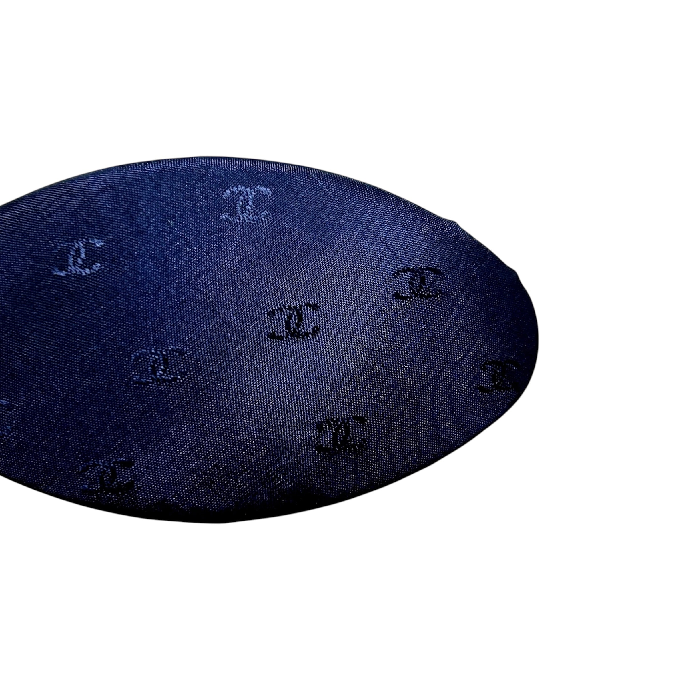 CHANEL midnight cc oval hair barrette