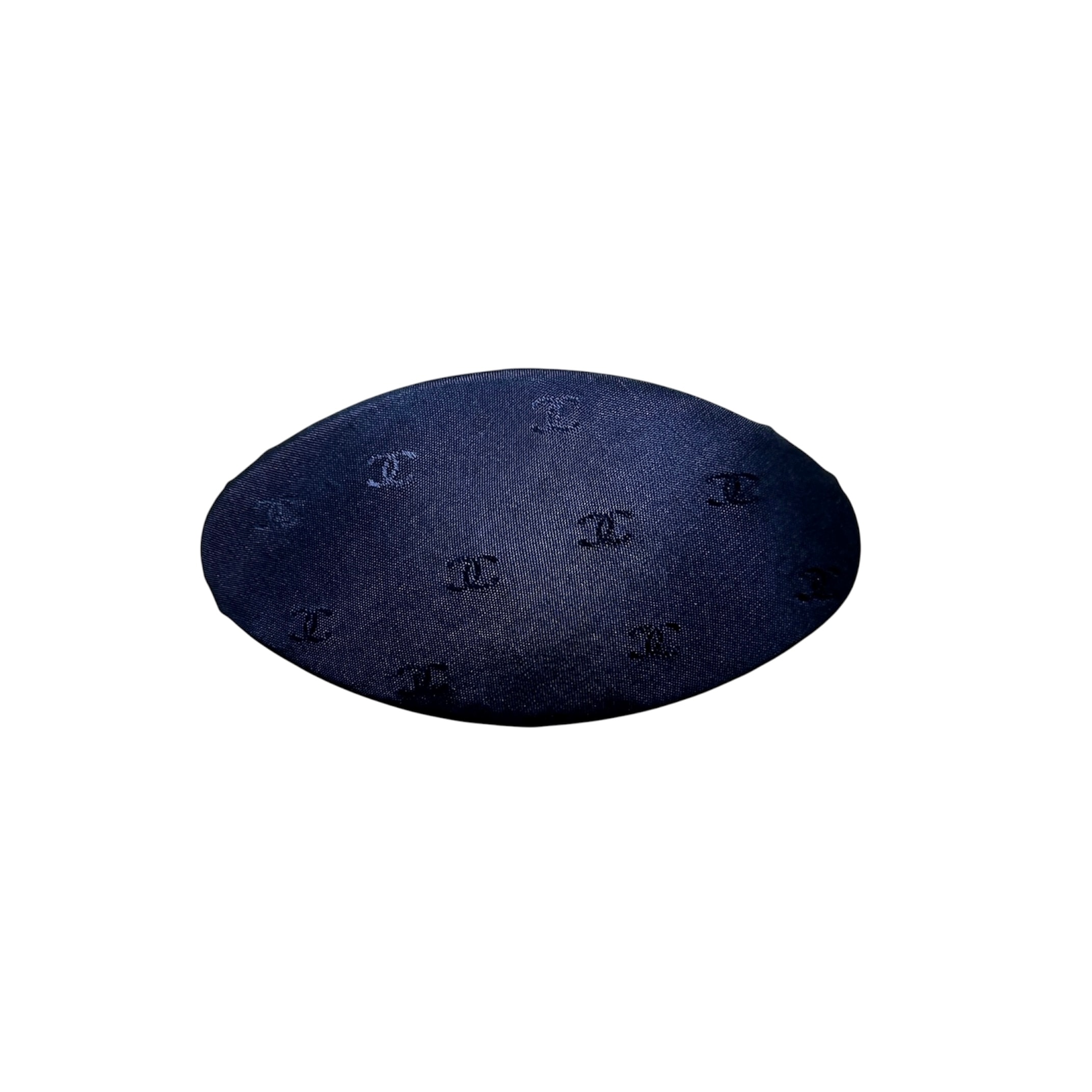 CHANEL midnight cc oval hair barrette