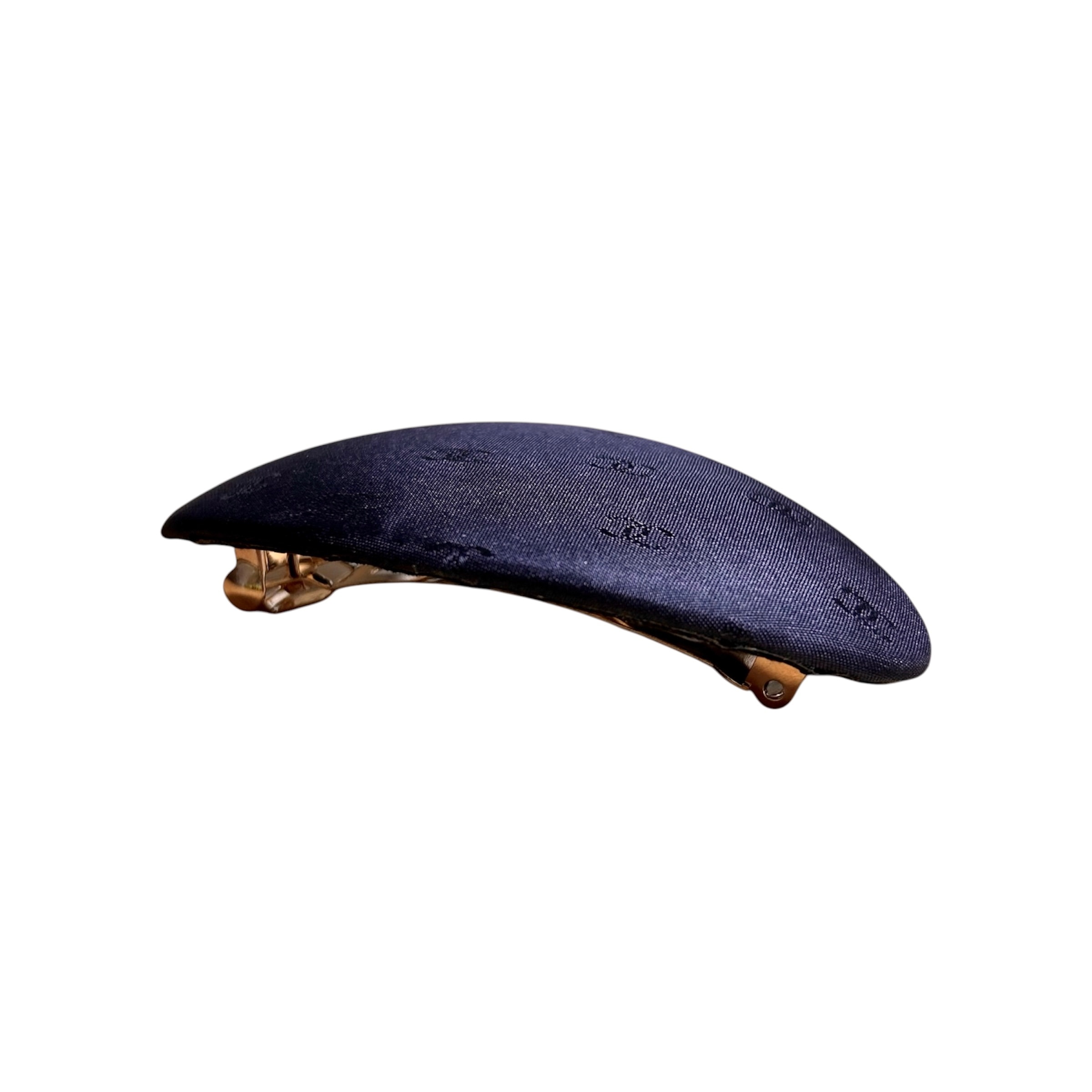 CHANEL midnight cc oval hair barrette