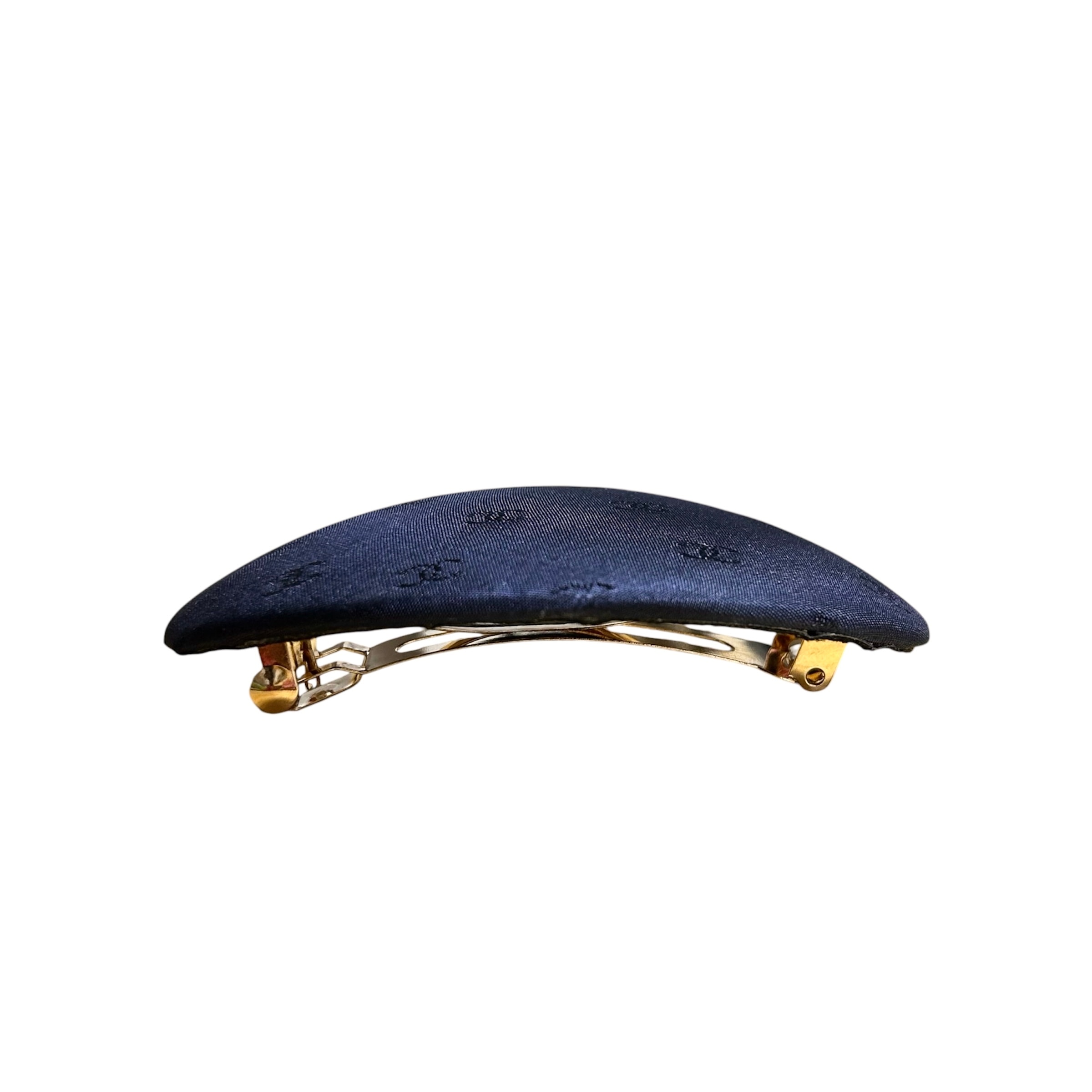 CHANEL midnight cc oval hair barrette
