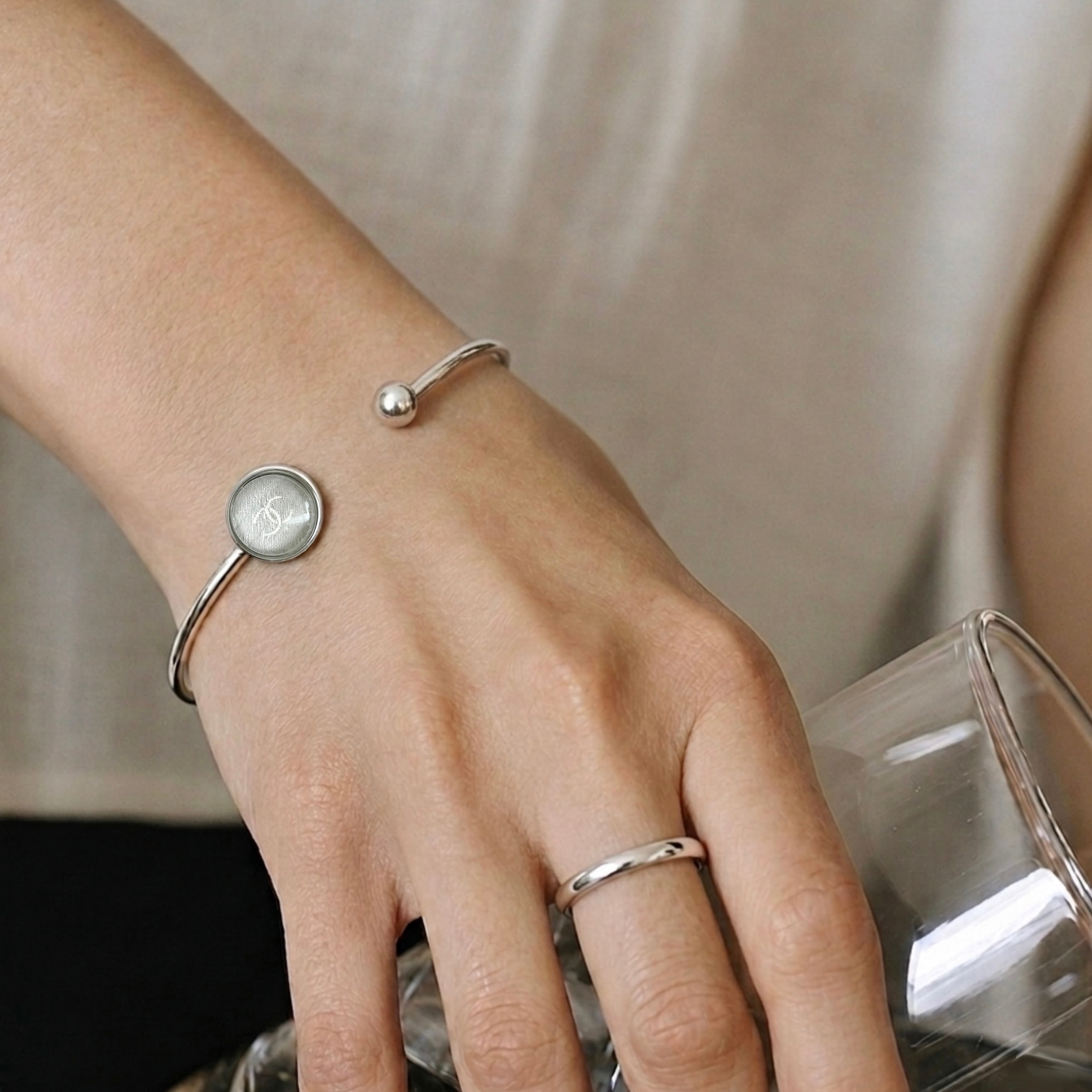 silver ball silver cc bangle