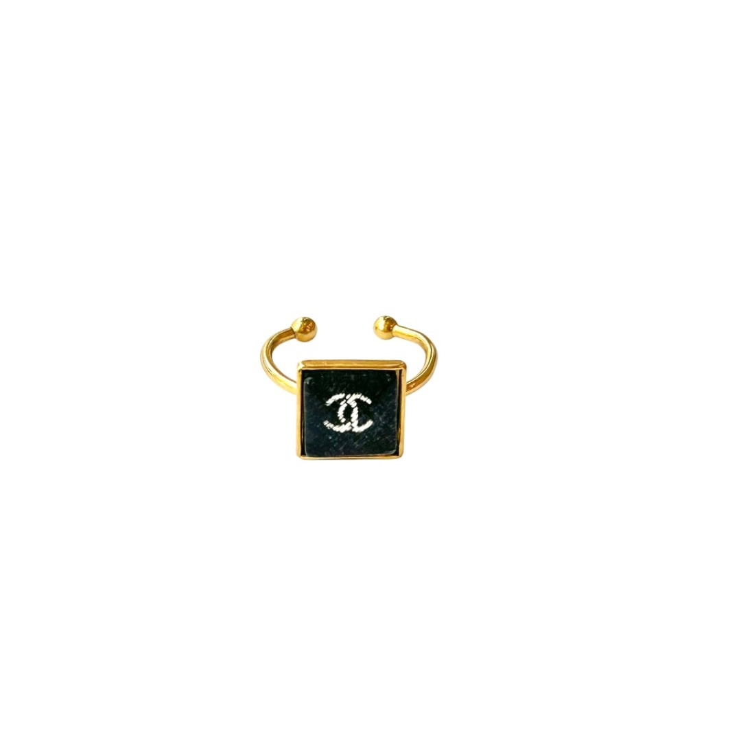 black tweed cc square ring