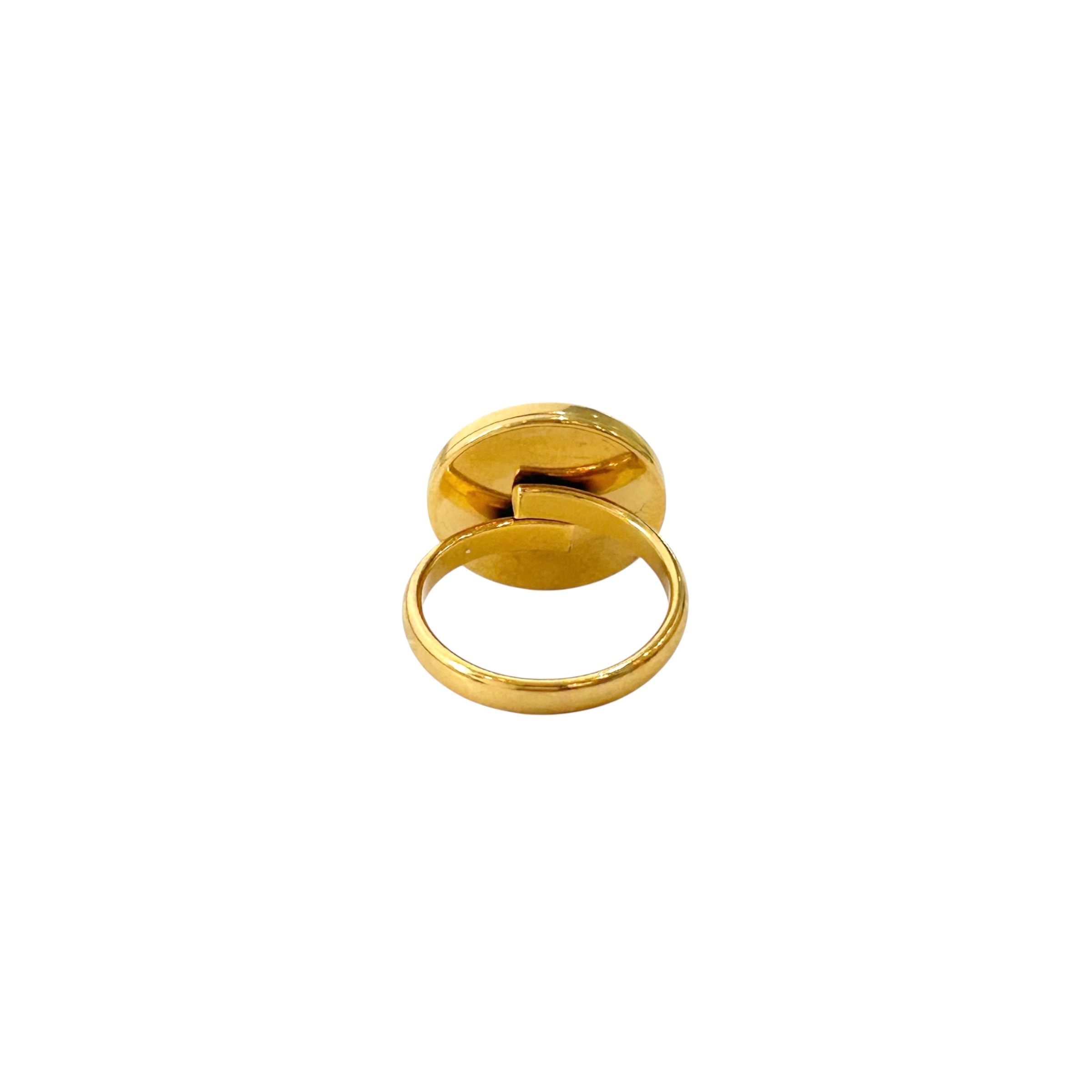 CELINE salmon triomphe bold ring