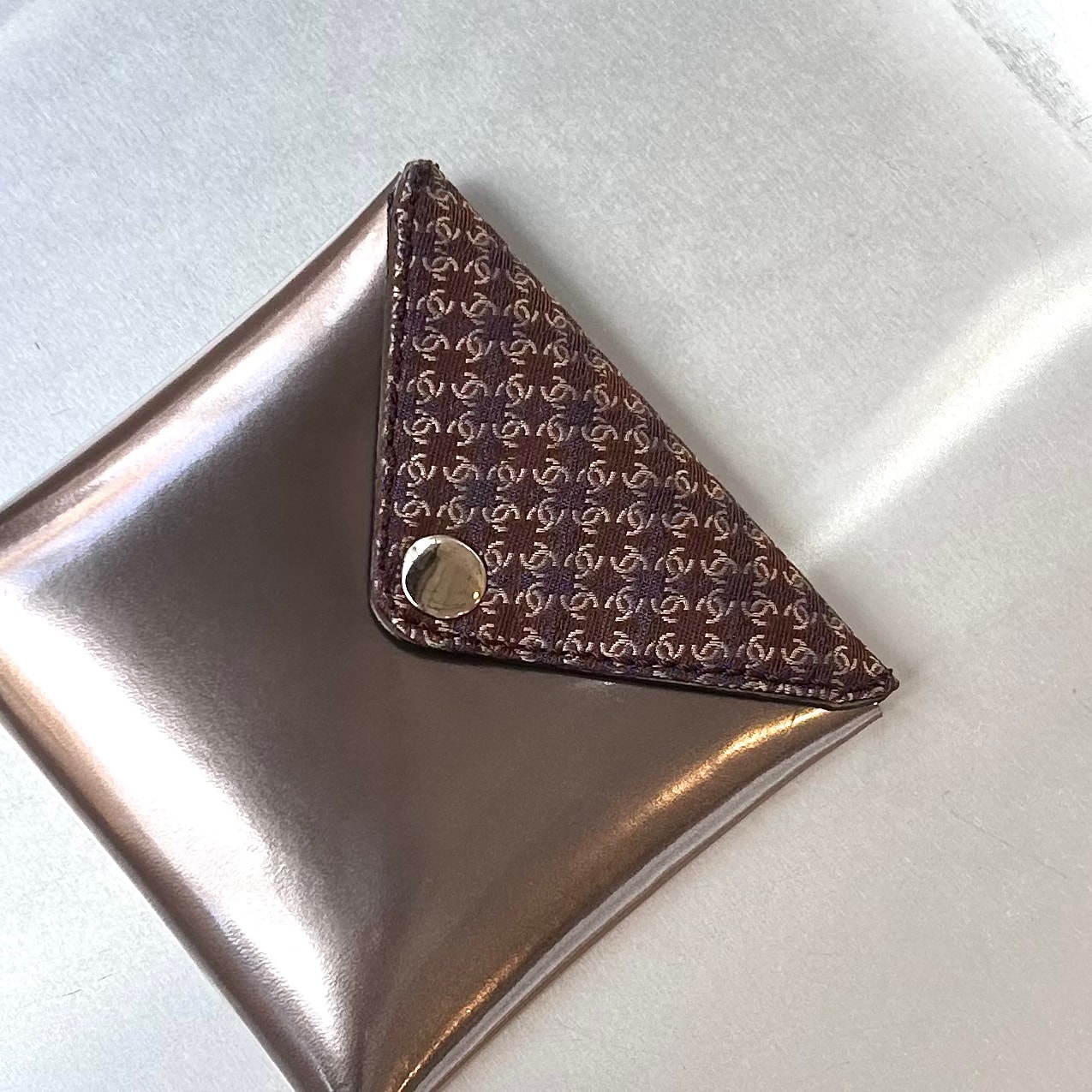 metallic Plum cc card pouch