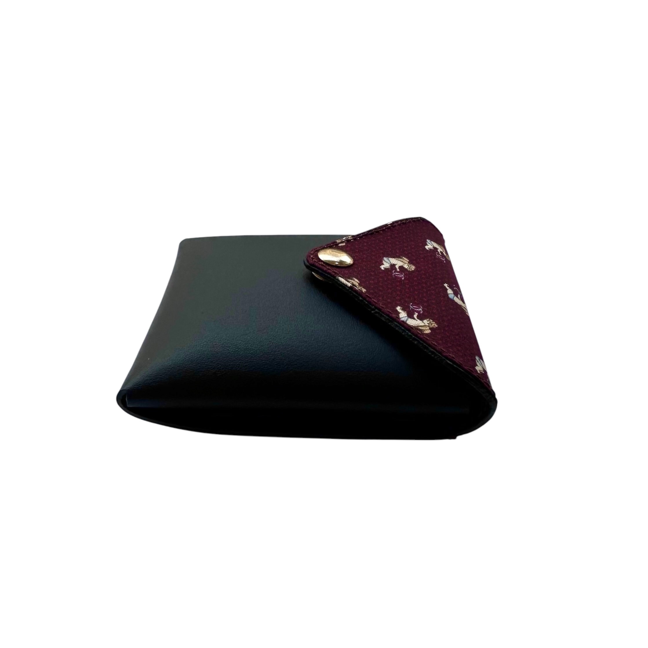burgundy angel blue cc card pouch