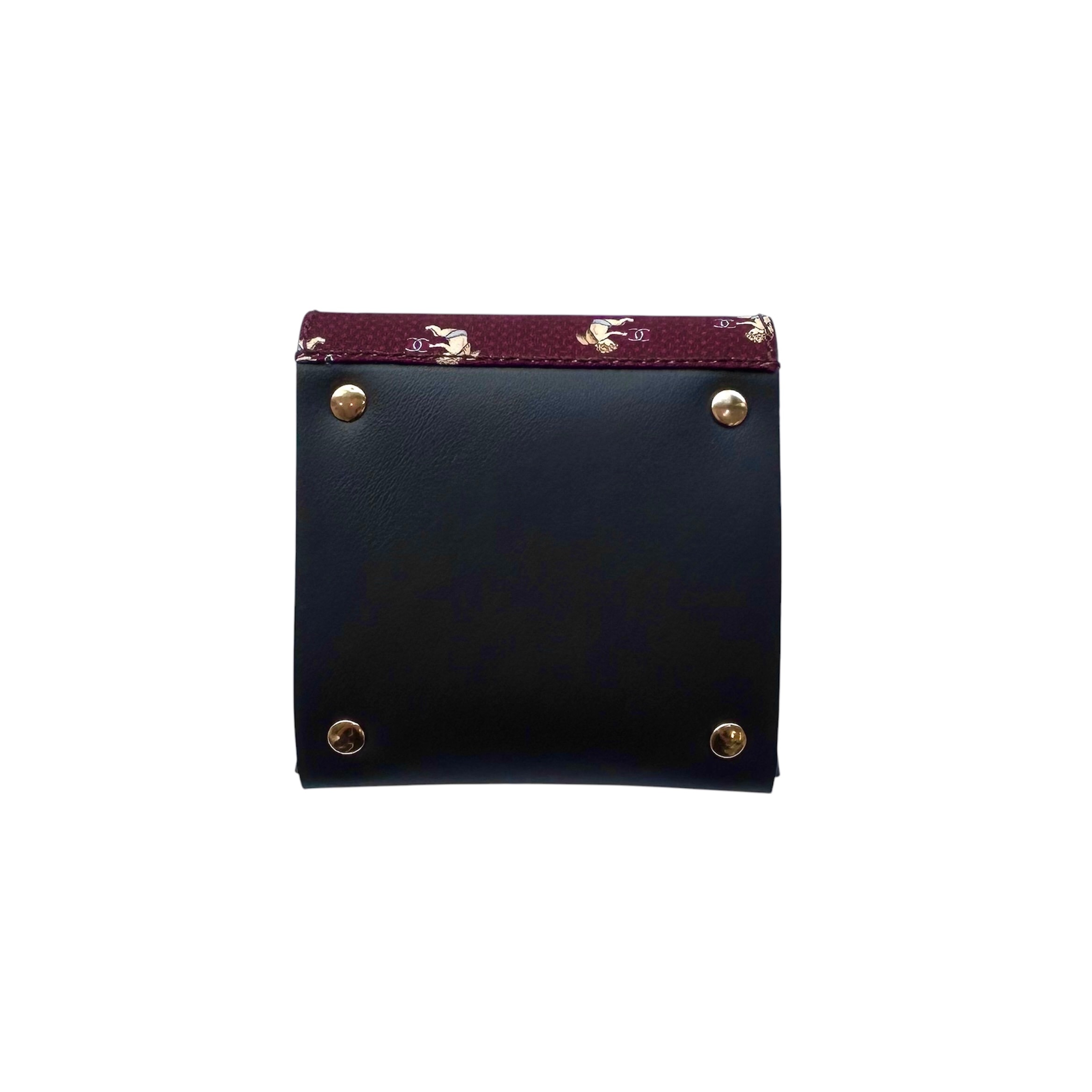 burgundy angel blue cc card pouch