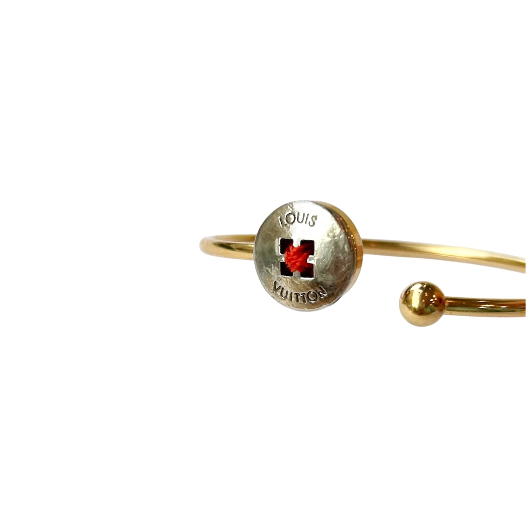 Bouton de Paris bangle -scarlet