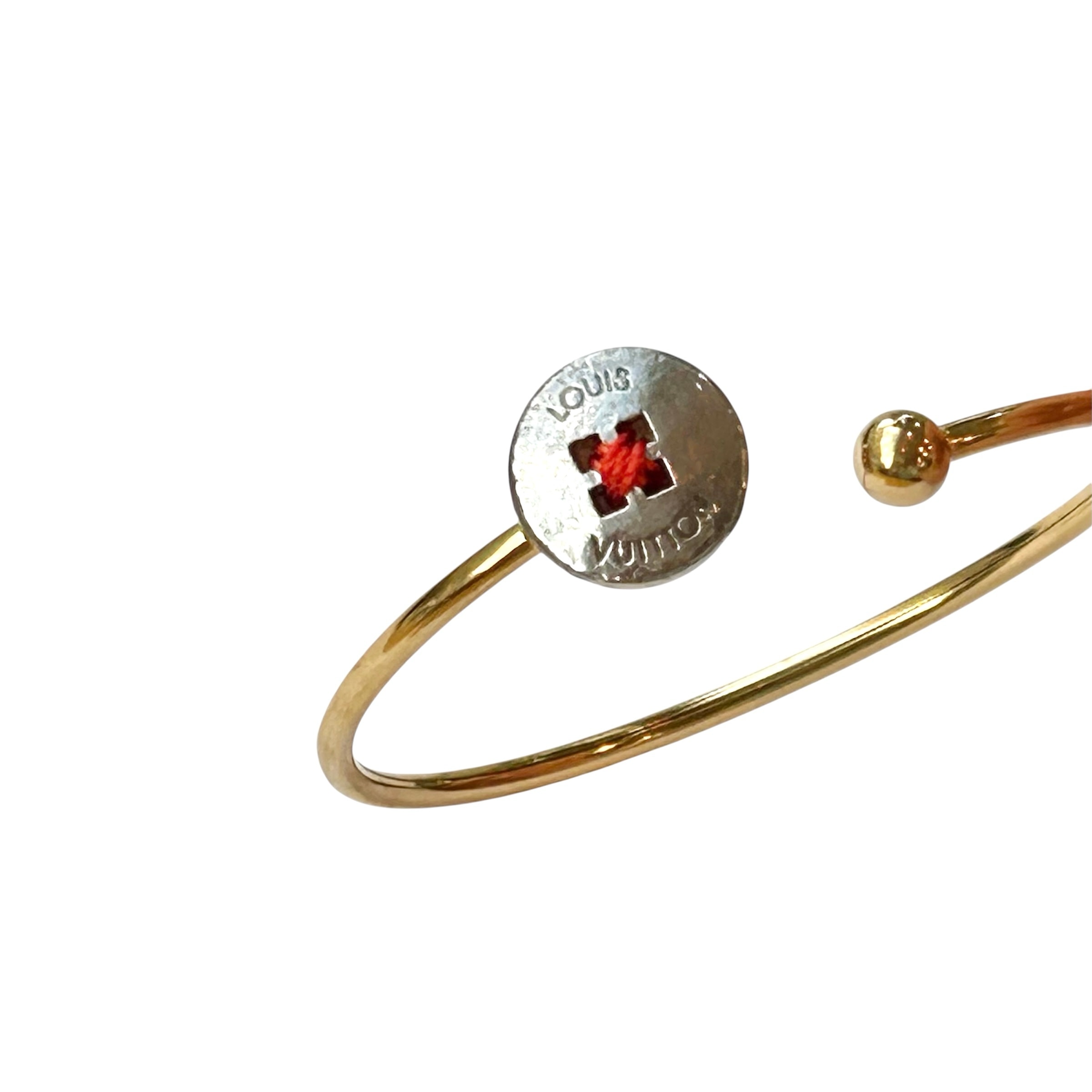 Bouton de Paris bangle -scarlet