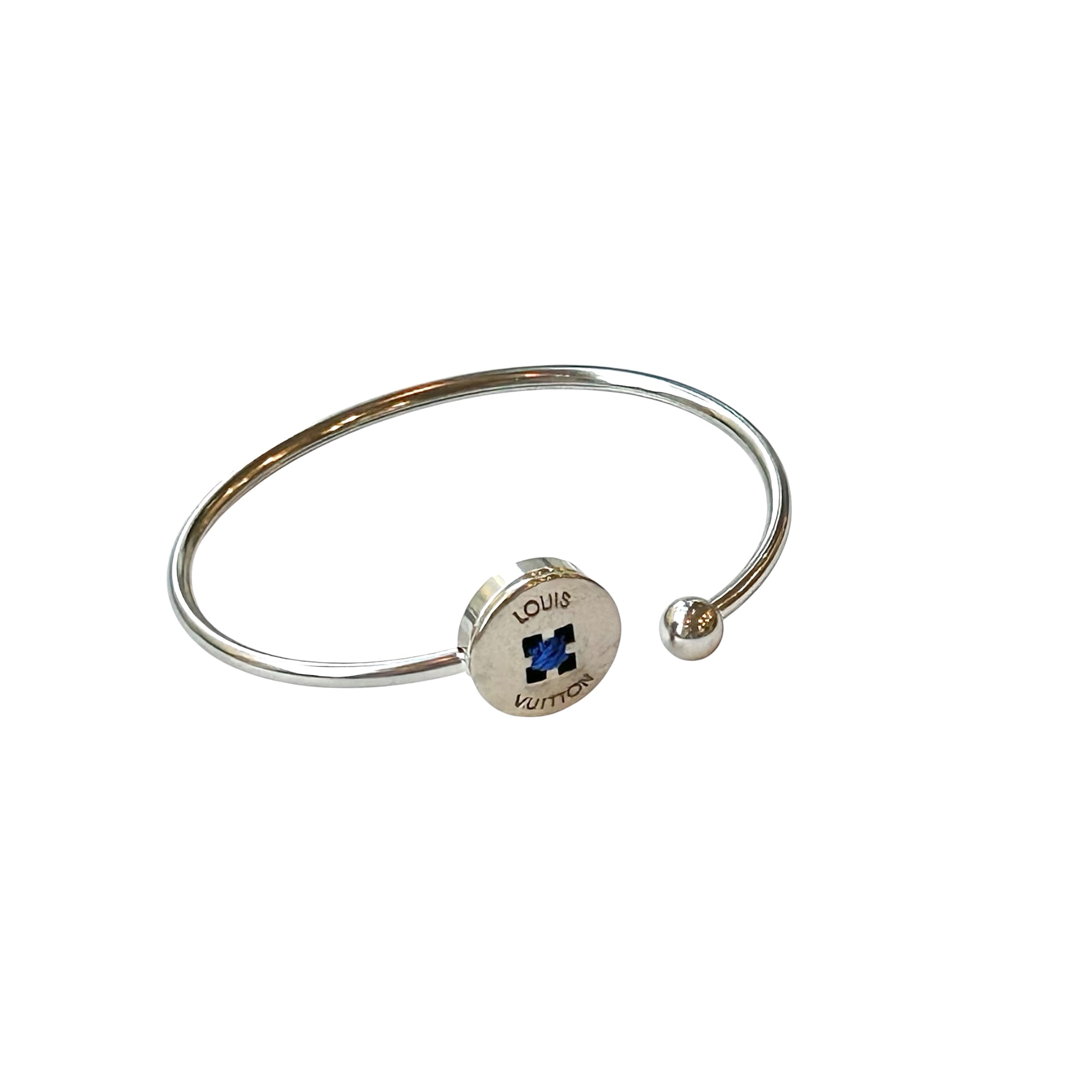 Bouton de Paris bangle -blue