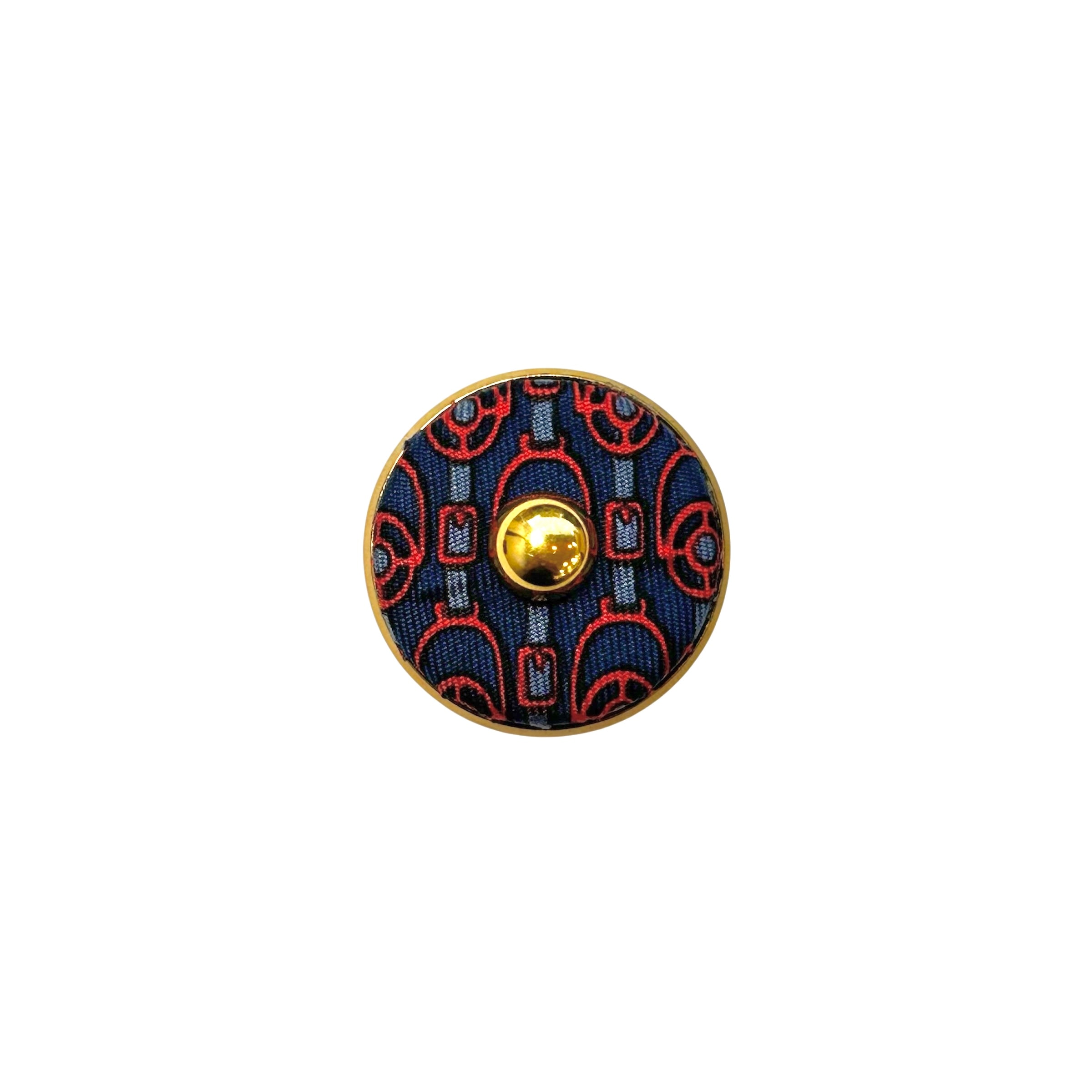 Ronde silk Palette brooch no.1