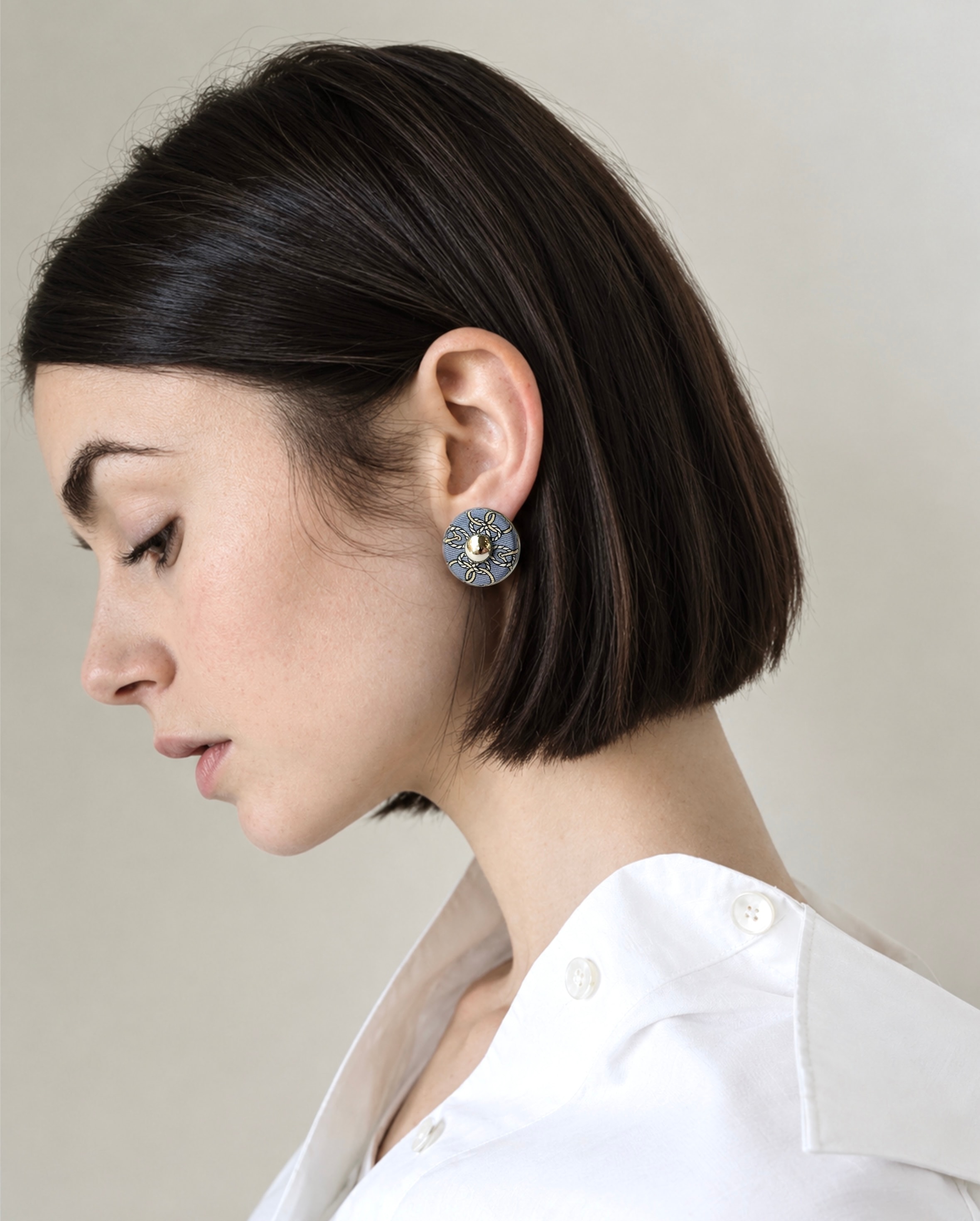 Ronde silk Palette earring no.1