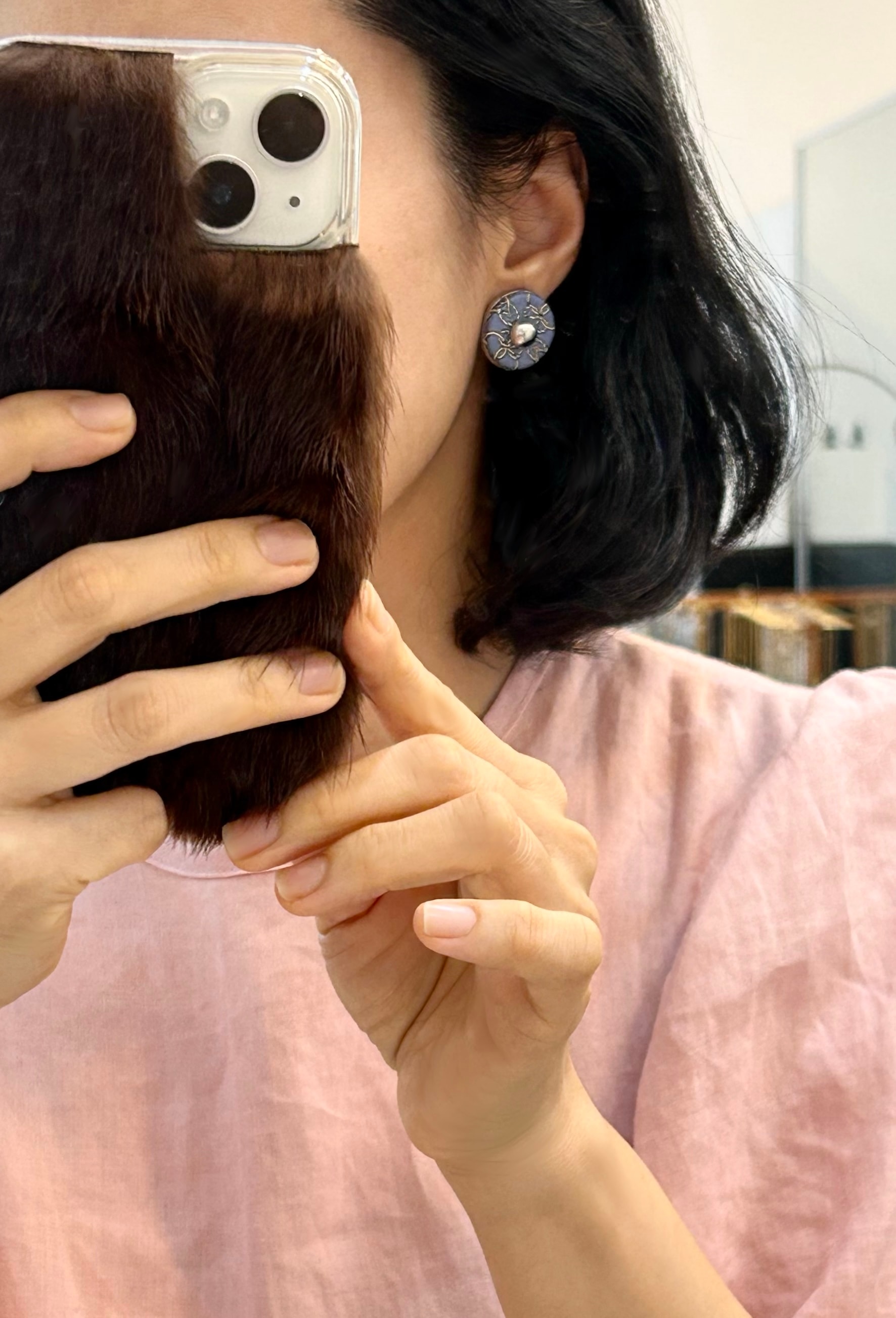 Ronde silk Palette earring no.2