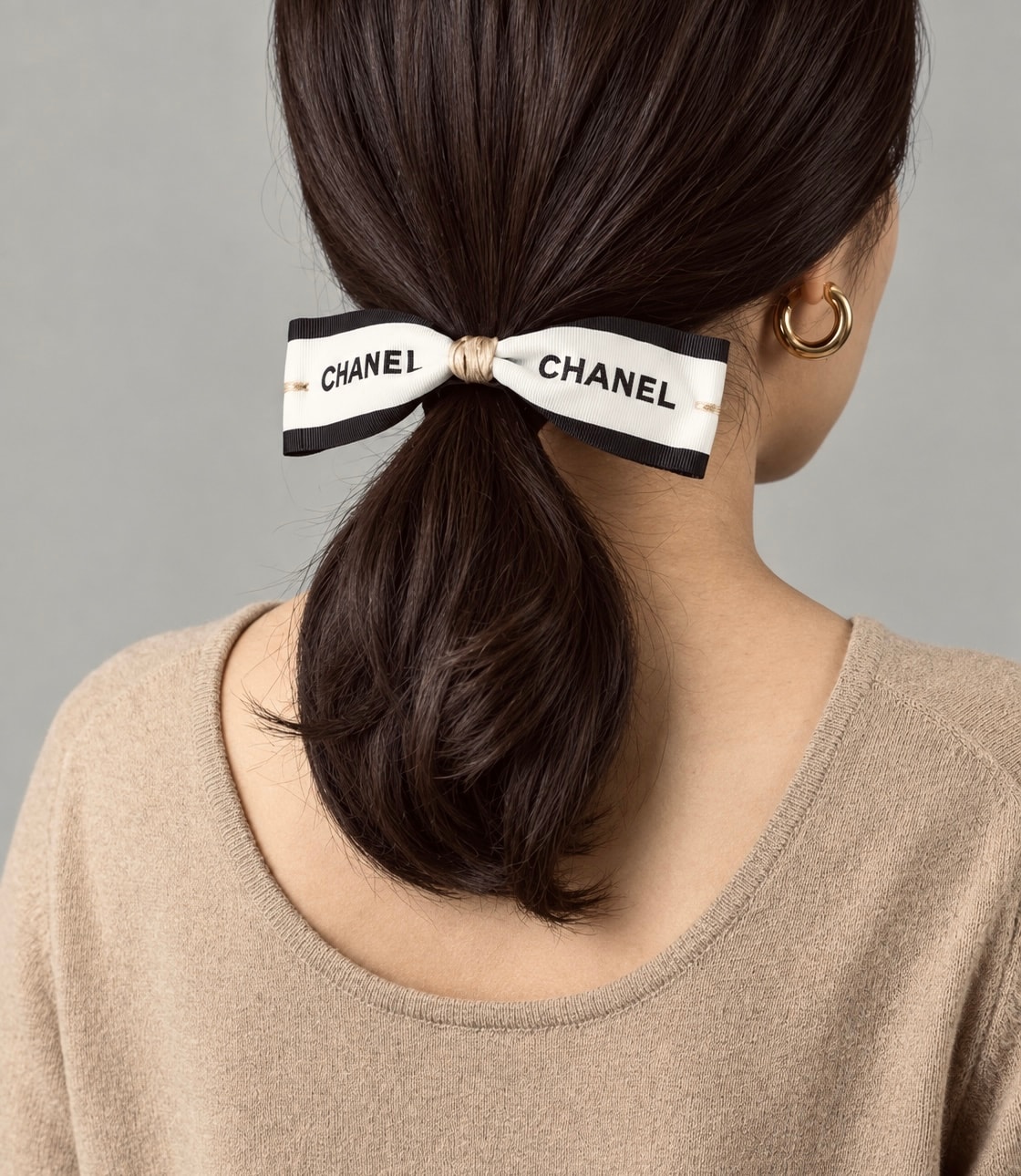 Iconic Ribbon stitch silk scrunchie