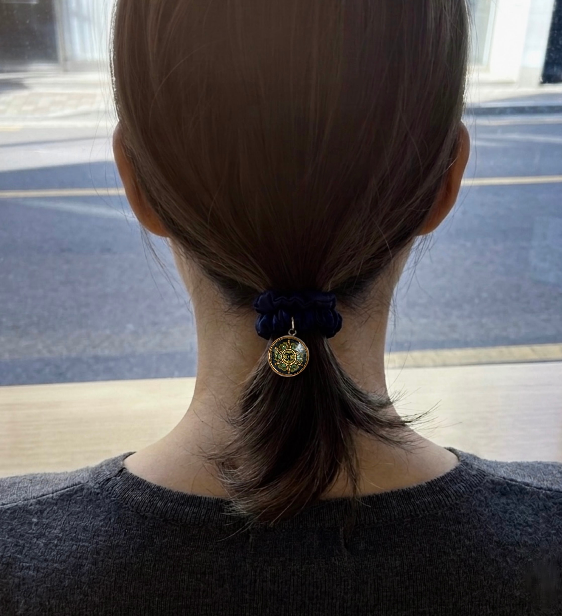 1993 maltese cross silk scrunchie