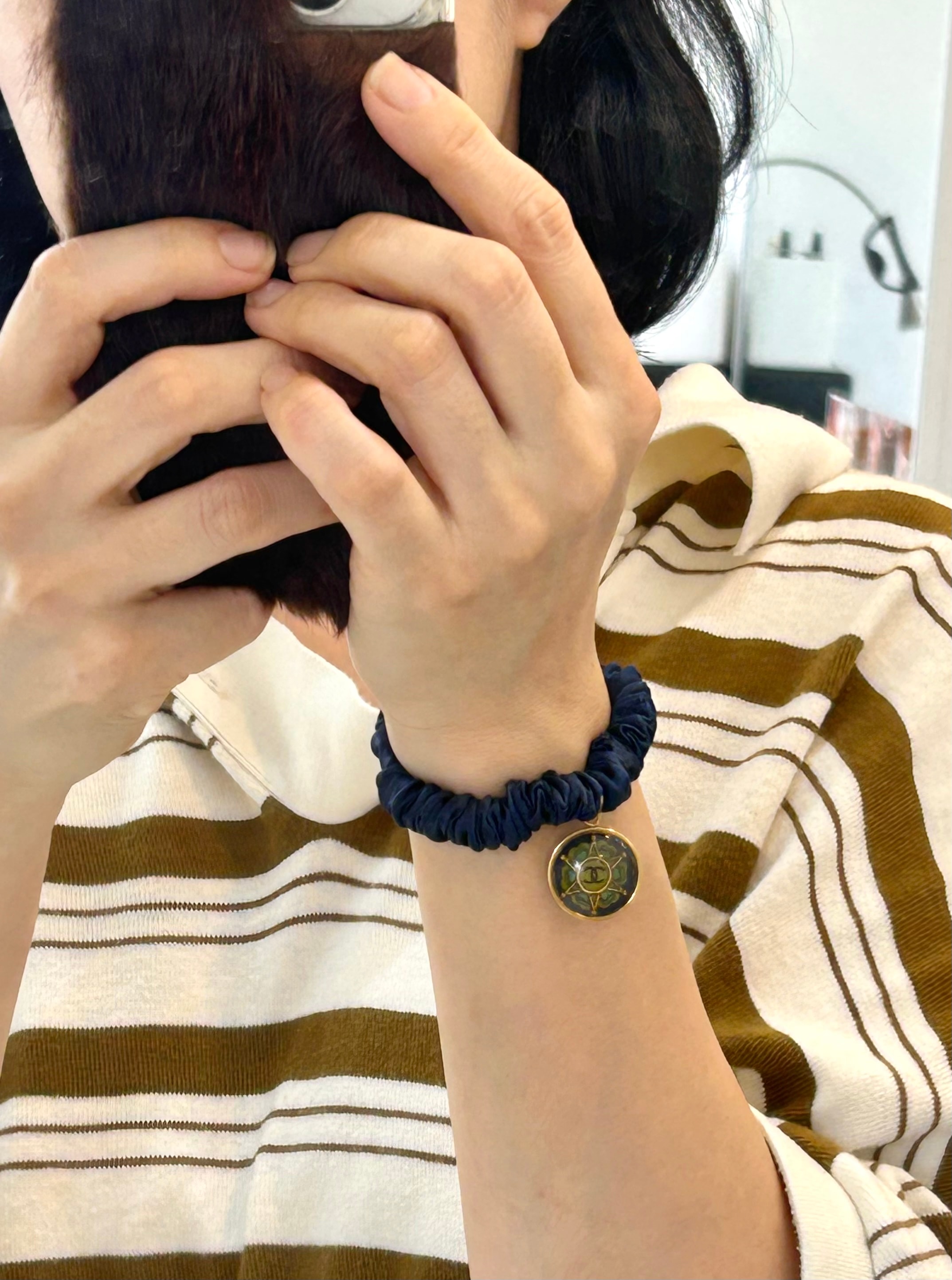 1993 maltese cross silk scrunchie