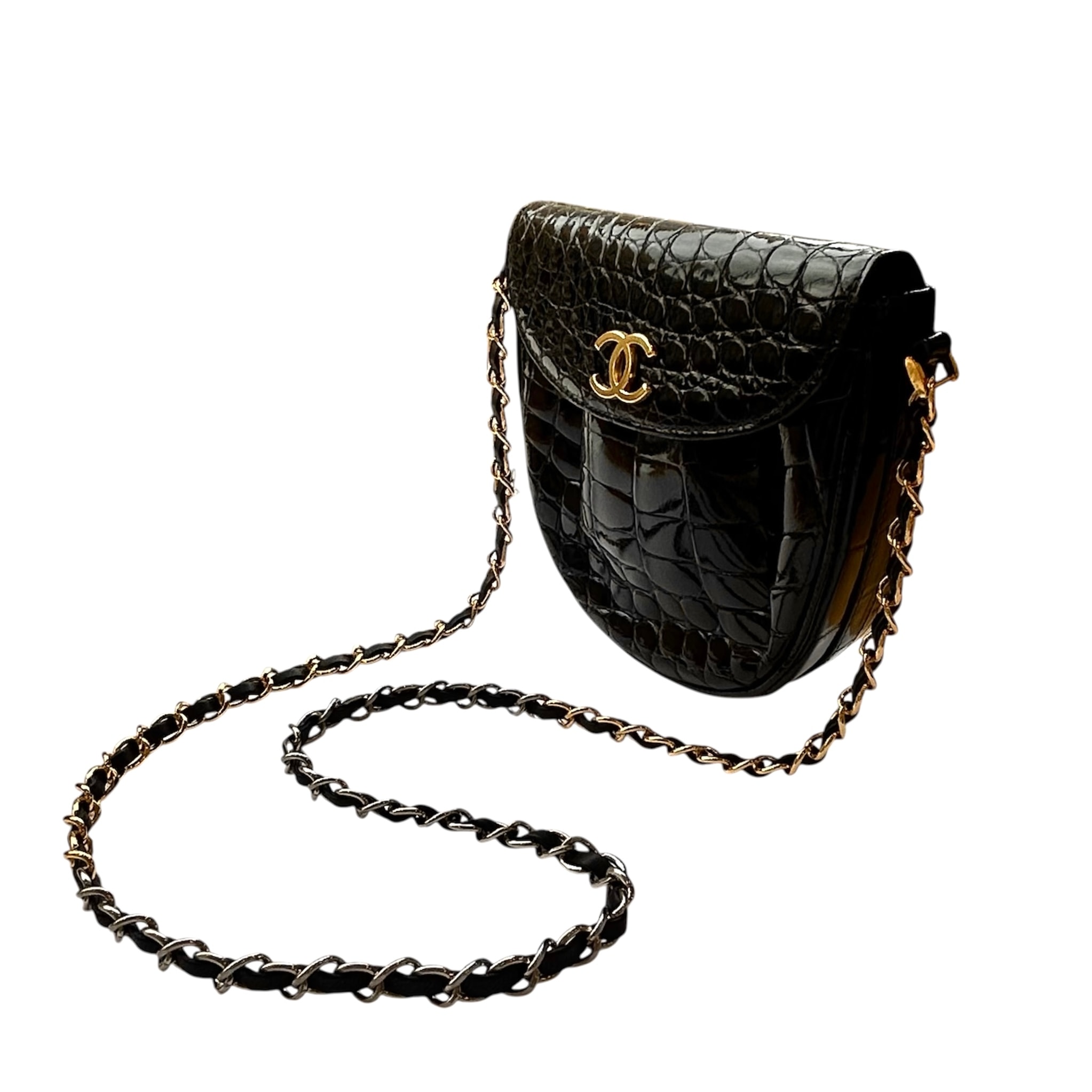 GENUINE vintage crocodile bag X hanger CC objet no.49